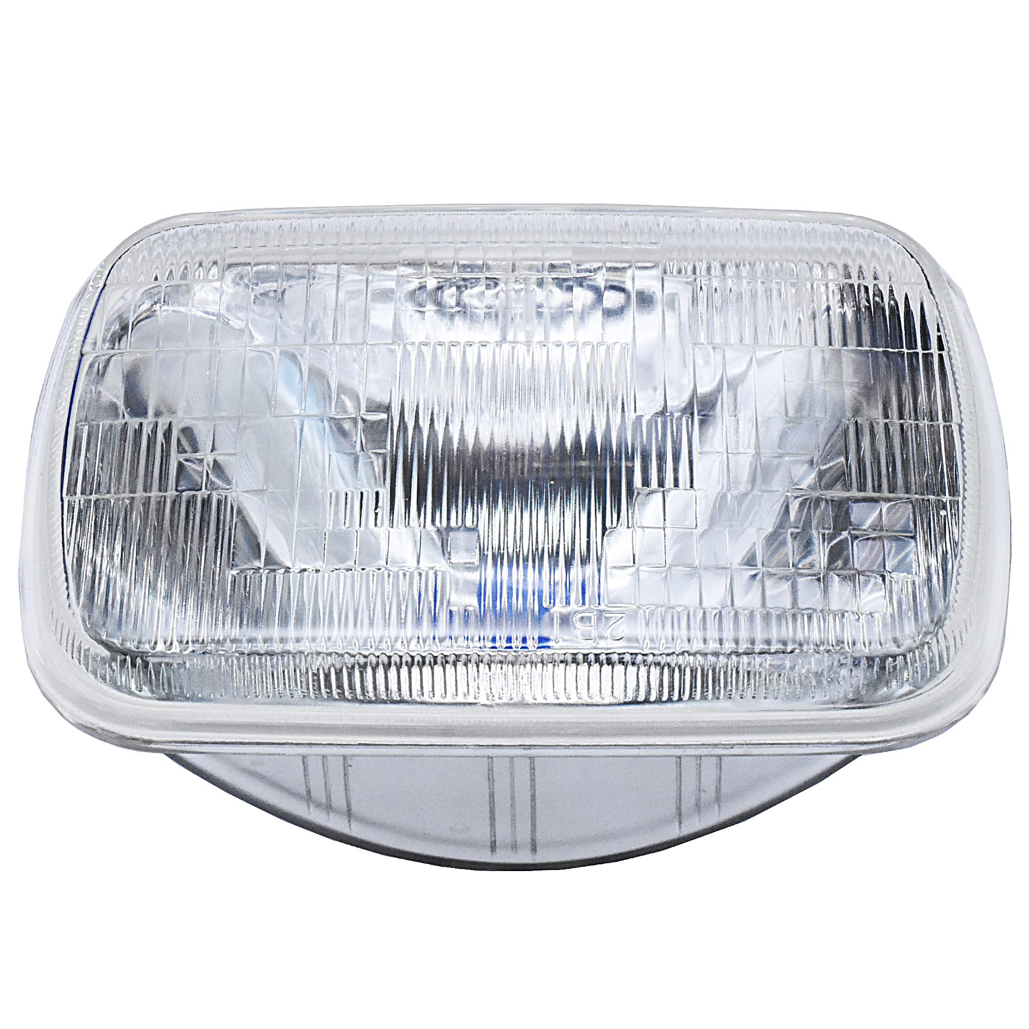 JEEFHO H6054 Super Vision Crystal Headlight, Halogen Sealed Beam Headlight, (7“square,200mm), Replaces# H6054