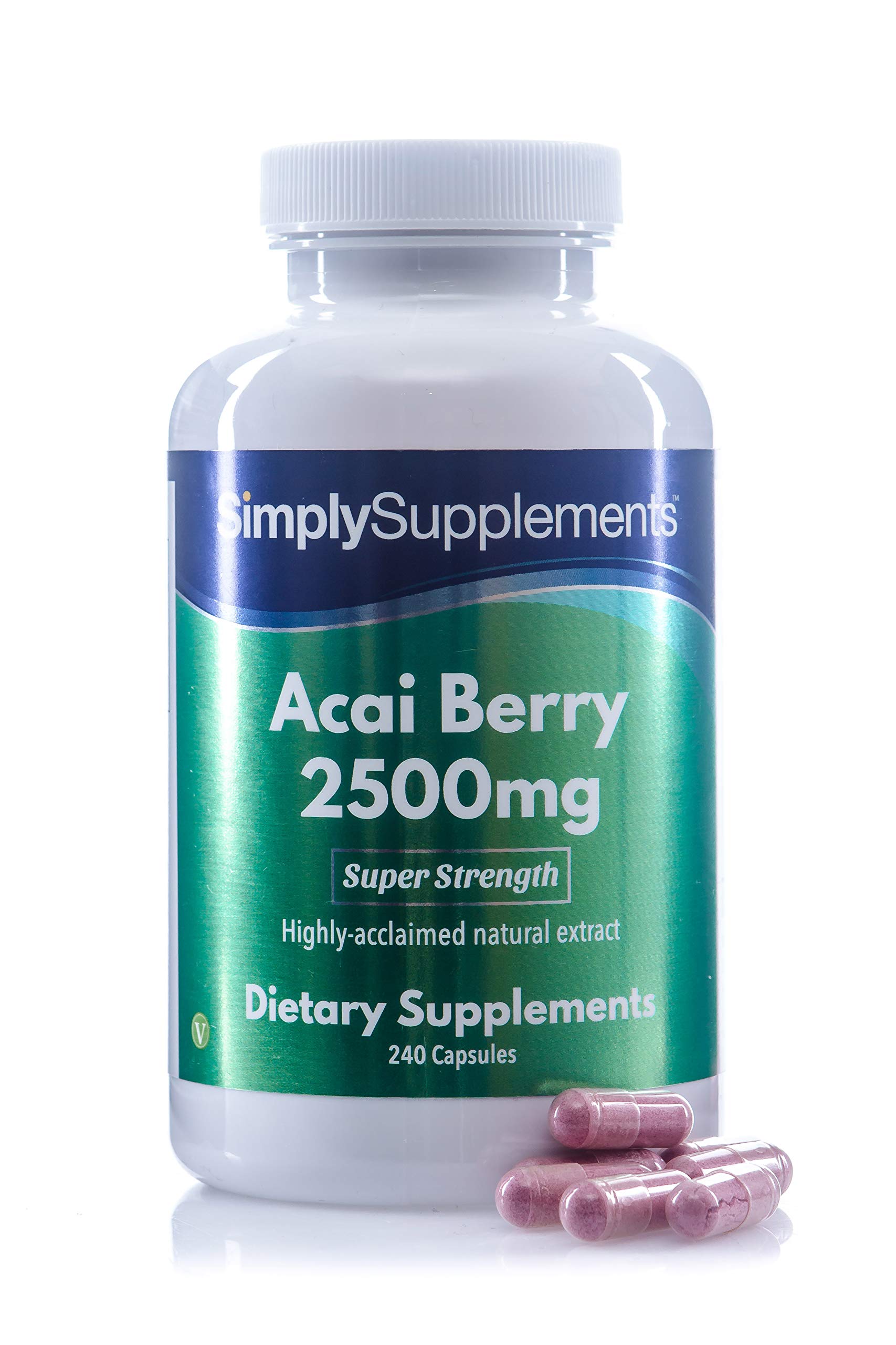 Acai Berry 2500mg | Vegan & Vegetarian Friendly | Manufactured in The UK | 240 Capsules