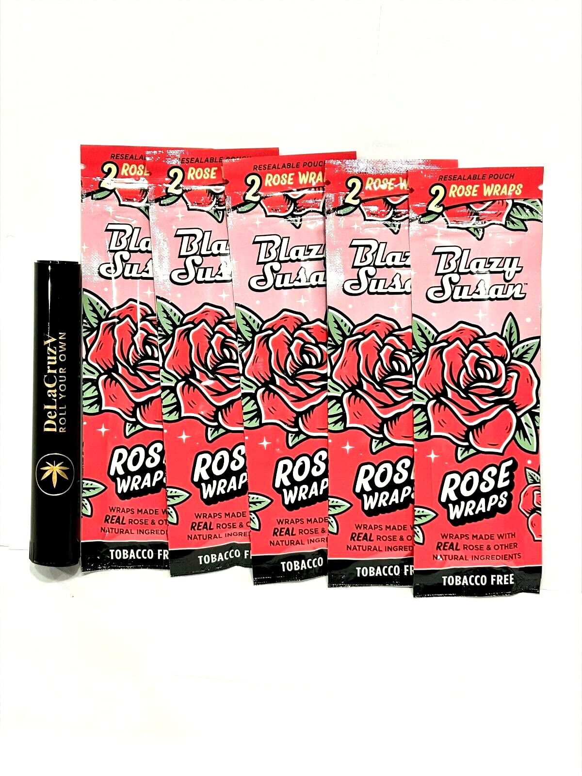 Blazy Susan Rose Wraps | 5 Packs Made with Real Rose and DeLaCruzV Tube.