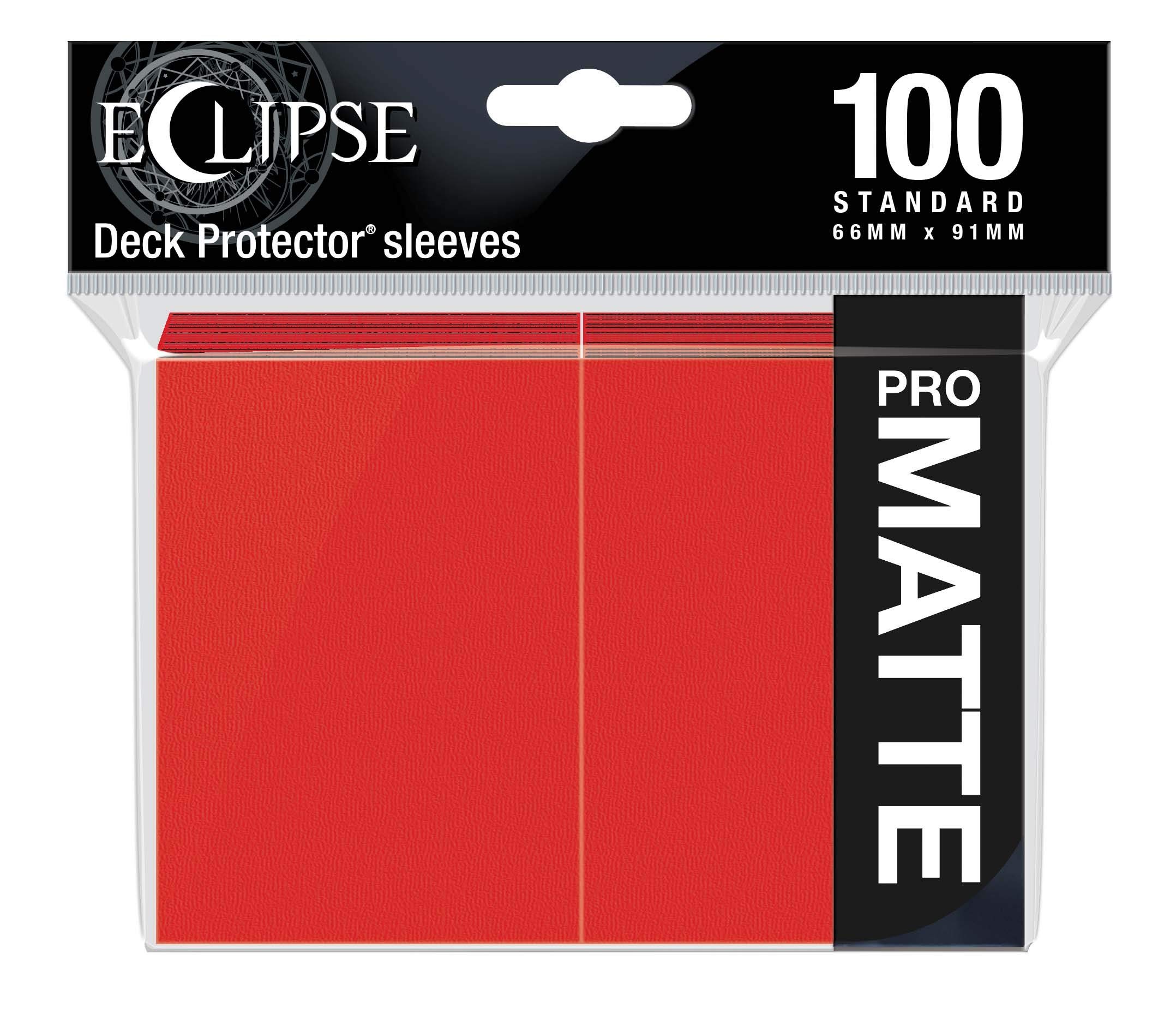 Ultra Pro E-15616 Eclipse Standard Matte Sleeves 100 Pack-Apple Red