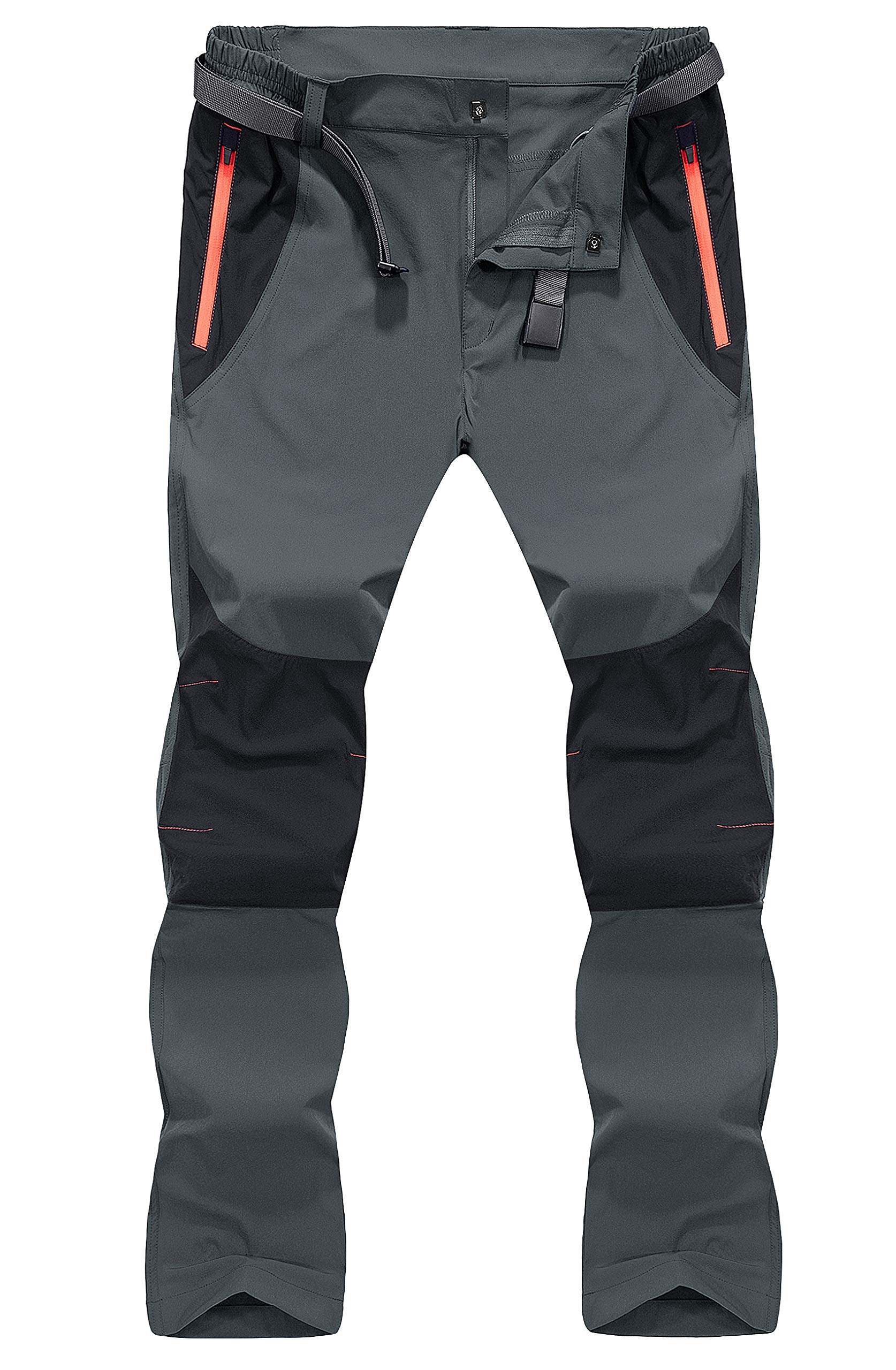 MAGCOMSEN Men's Work Trousers Outdoor Hiking Walking Trousers Lightweight Thin Quick Dry Pants with Zipper Pockets