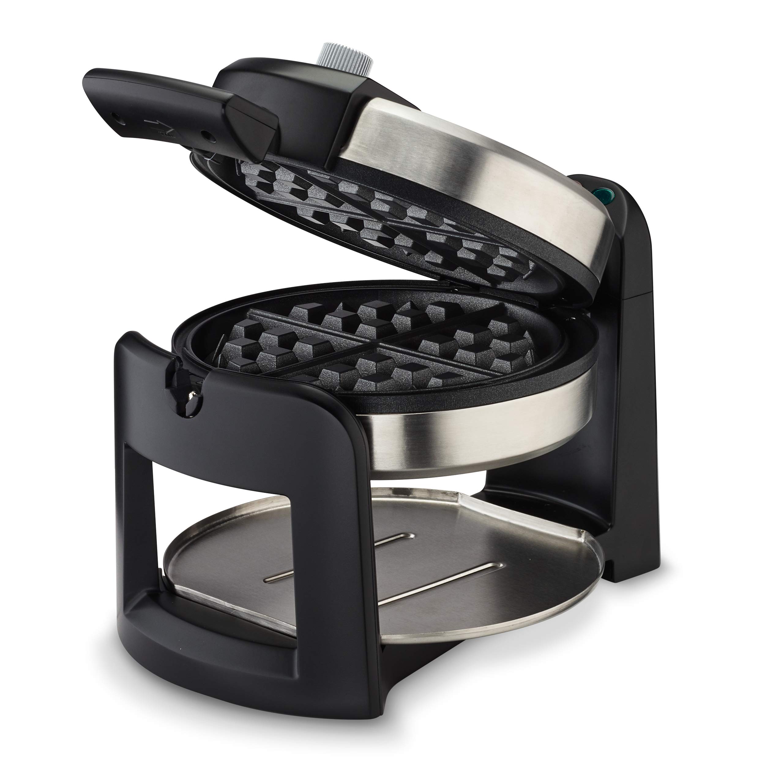 CUISINARTWAF-F30 Round Flip Belgian Waffle Maker, Black/Silver, 1 inch thick