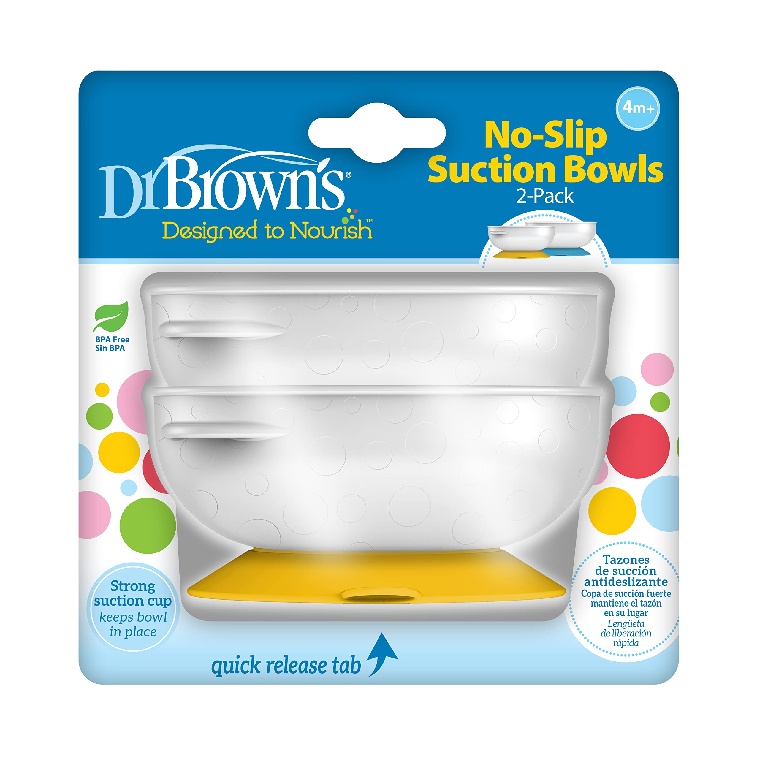 Dr. Brown's No-Slip Suction Bowls 2-Pack