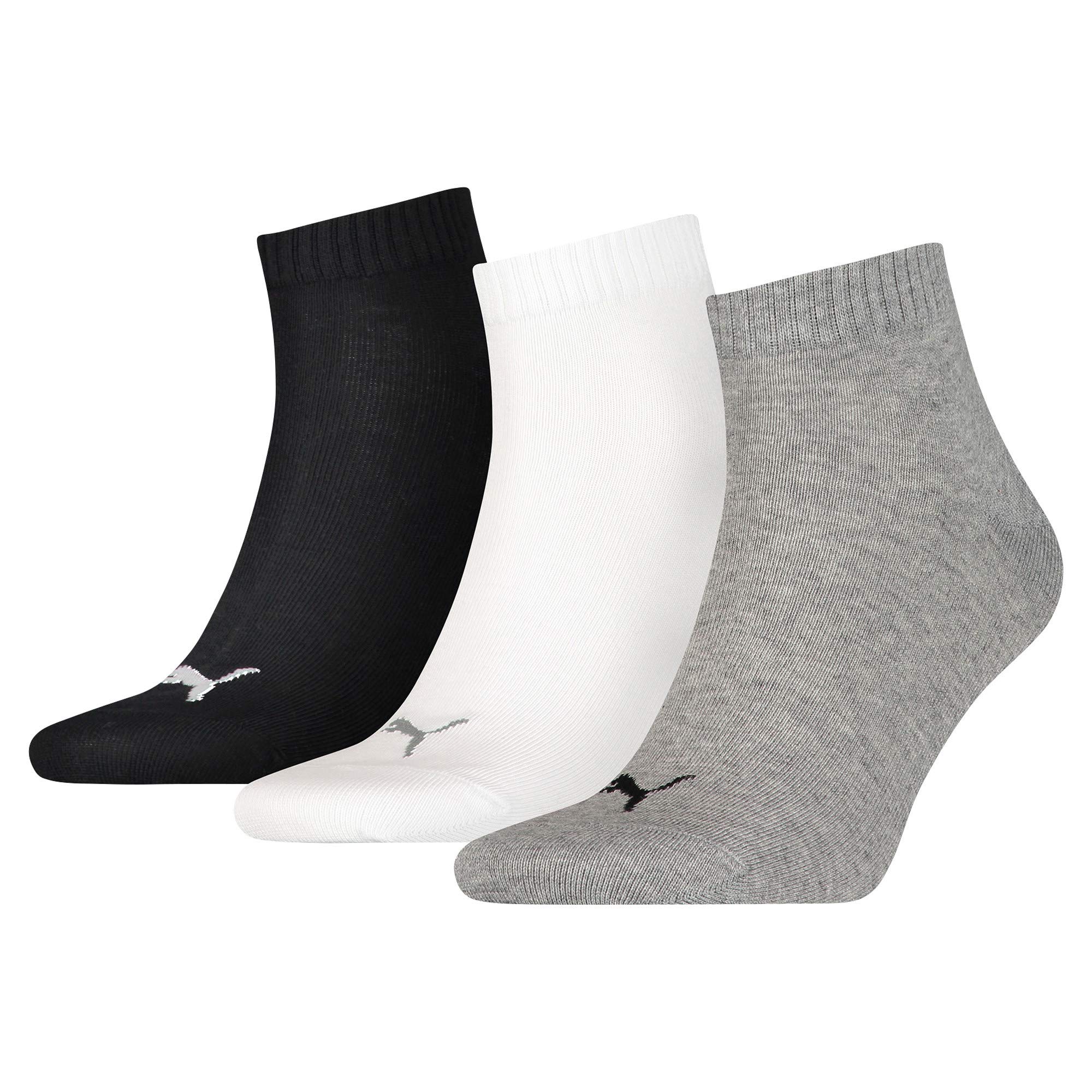 PUMA Unisex Quarter Socks (3 Pair Pack)