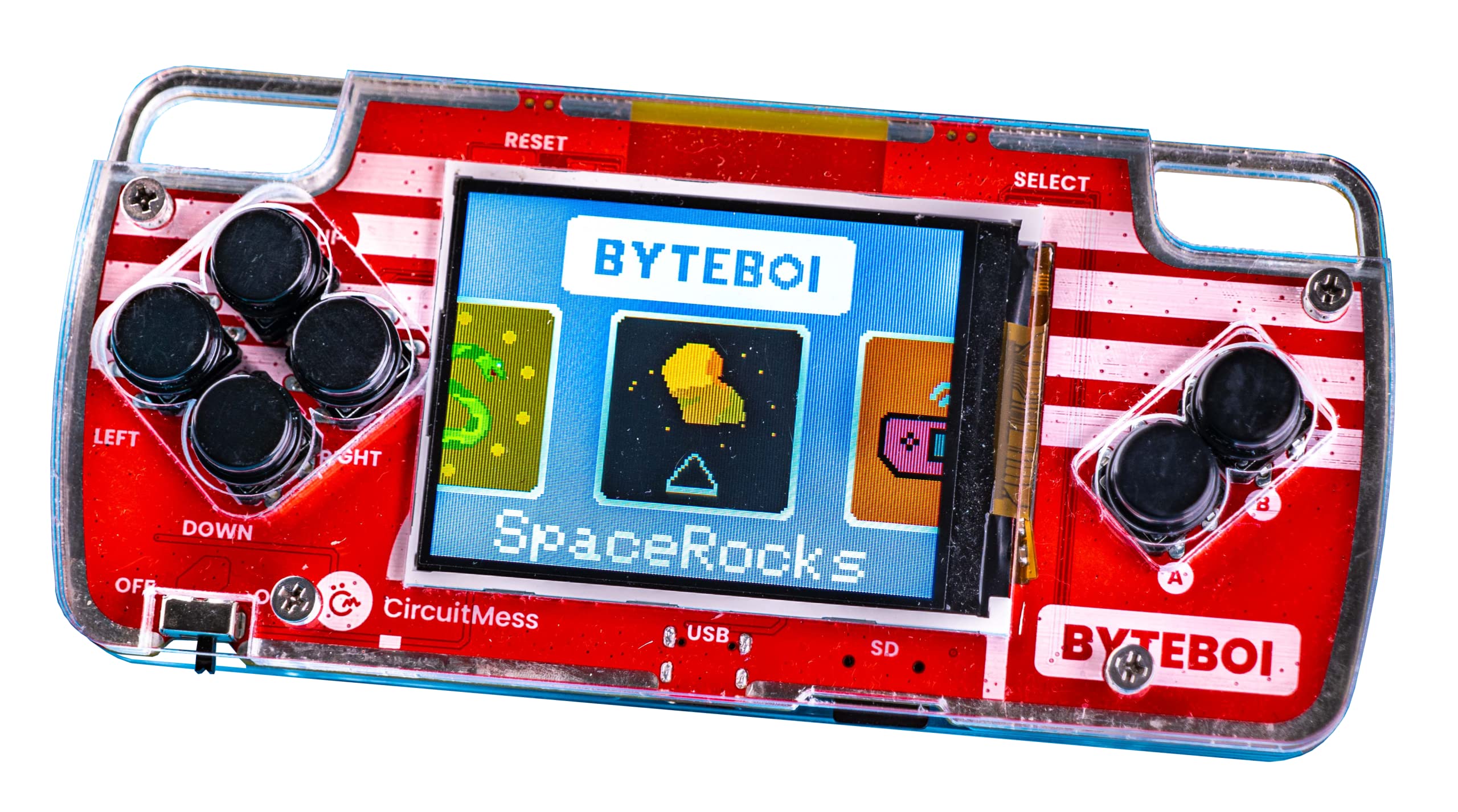 CIRCUITMESS ByteBoi - DIY Game Console That Teaches About Electronics and Coding I Educational DIY Gadget I Open-source I Learn How to Code Your Own Video Game