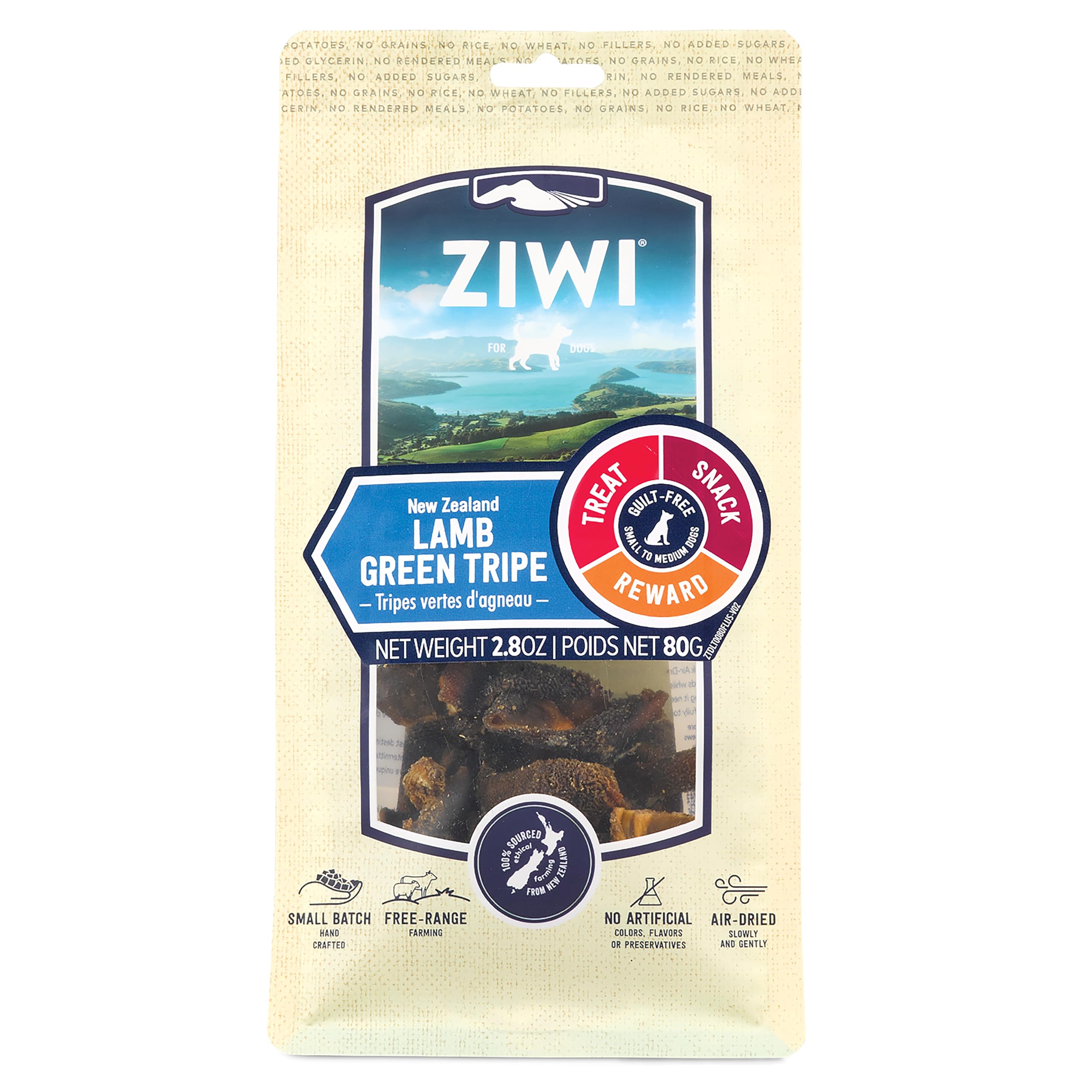 ZiwiPeak Lamb Green Tripe Dog Treats 80G