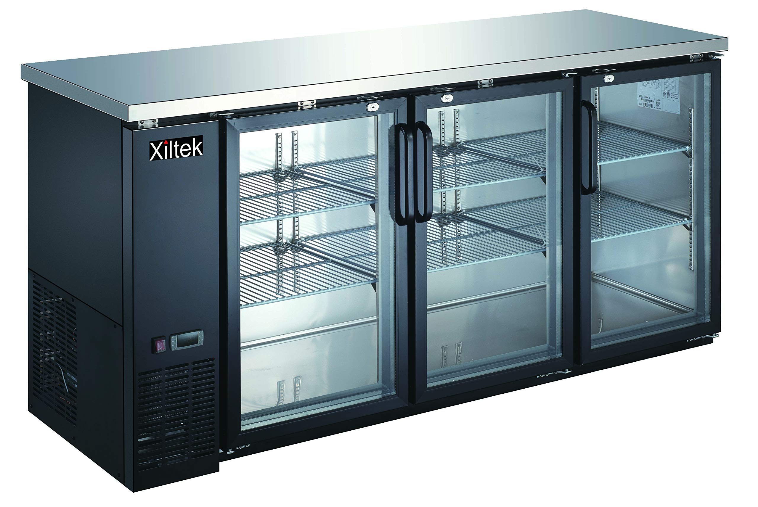 Xiltek 24" Depth 72" Length Glass Door Back Bar Cooler XBB-24-72G-HC