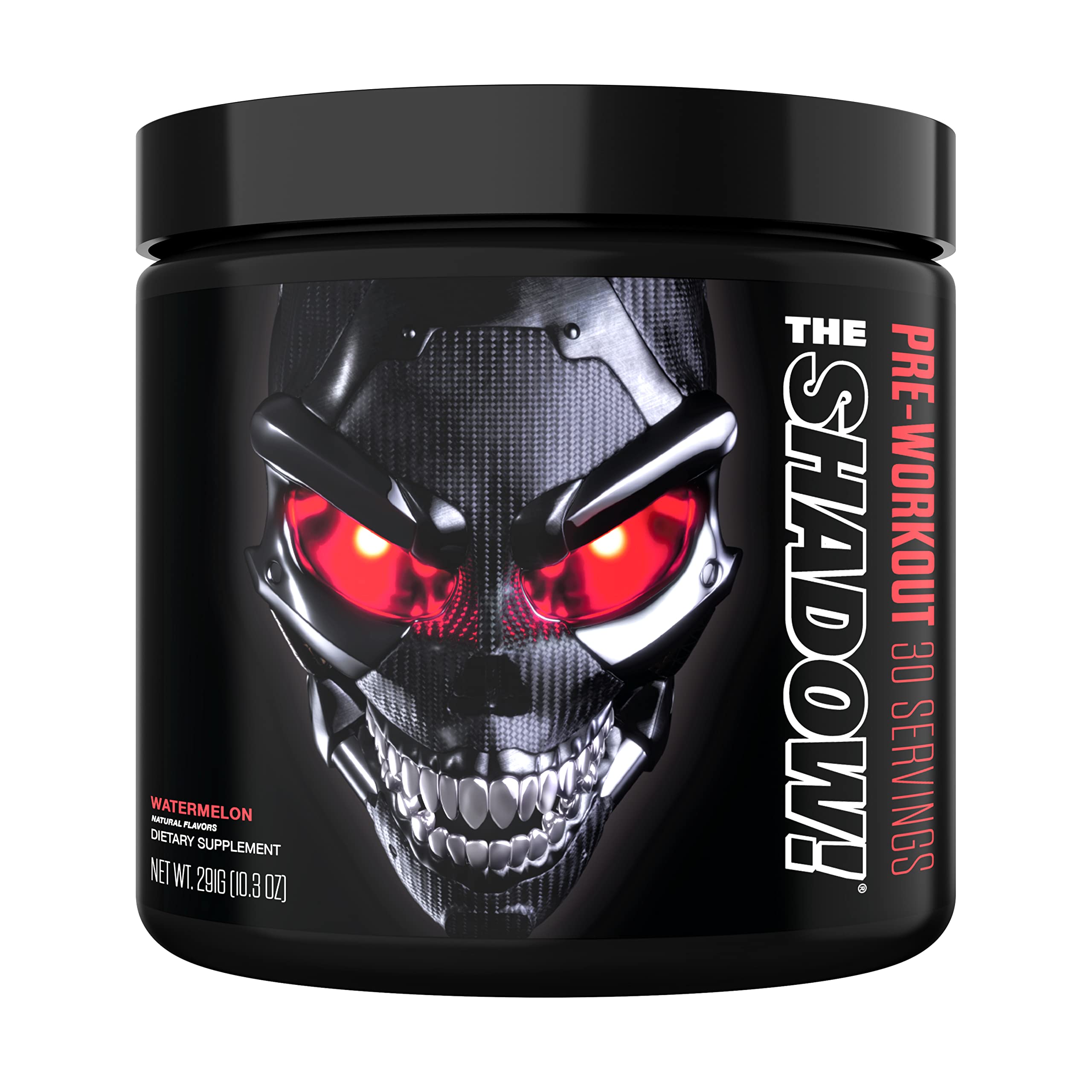 NX Sports The Shadow! 350mg of Caffeine Preworkout -Electric Energy, Mental Focus, Superhuman Strength, Men & Women - Watermelon 30 Servings