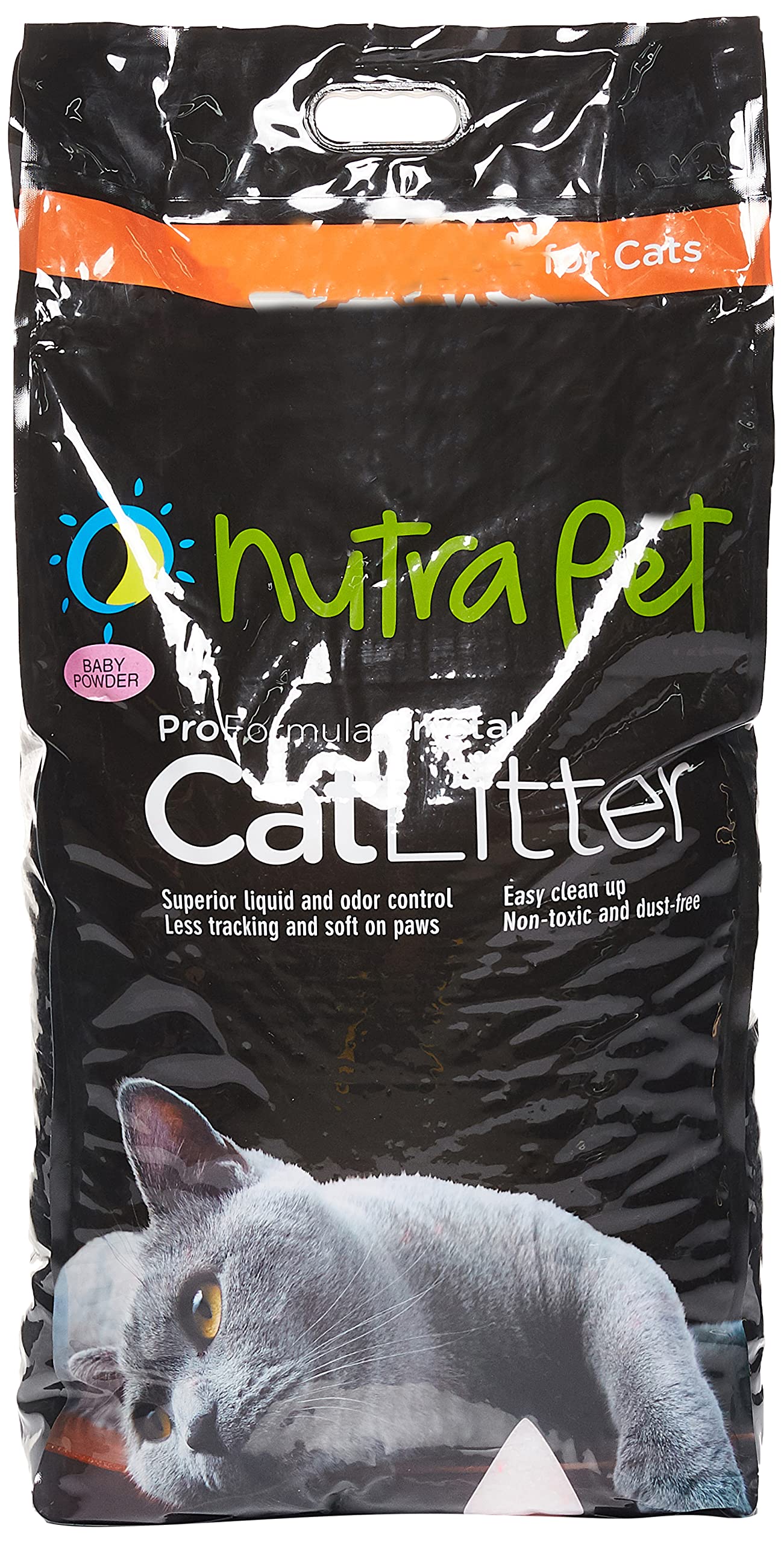 Nutra Pet Cat Litter Silica Gel Baby Powder - 30 Liter The Best 99% Dust Free