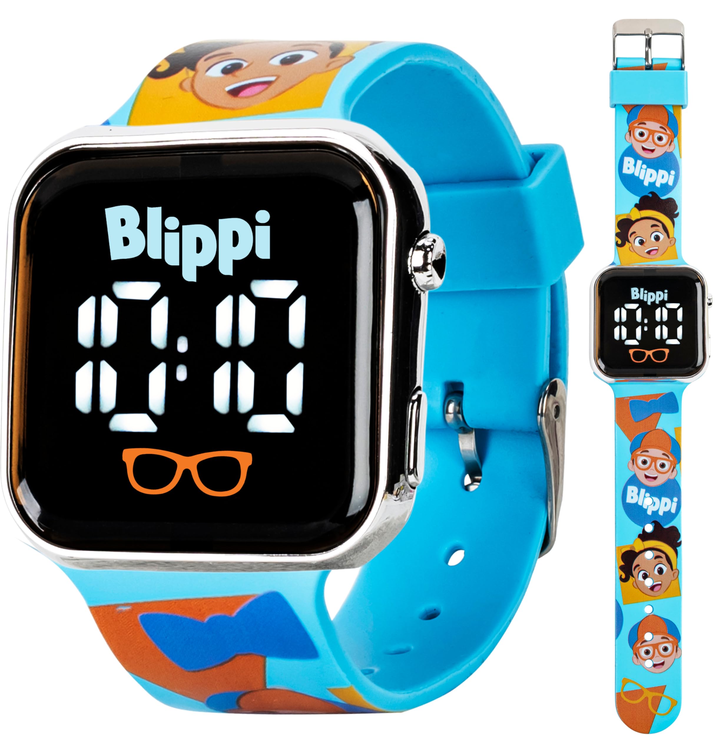 Blippi Kids LED Watch – Interactive Teaching Tool with Fun LED Lights, Durable Blue Strap, Educational Screen Time