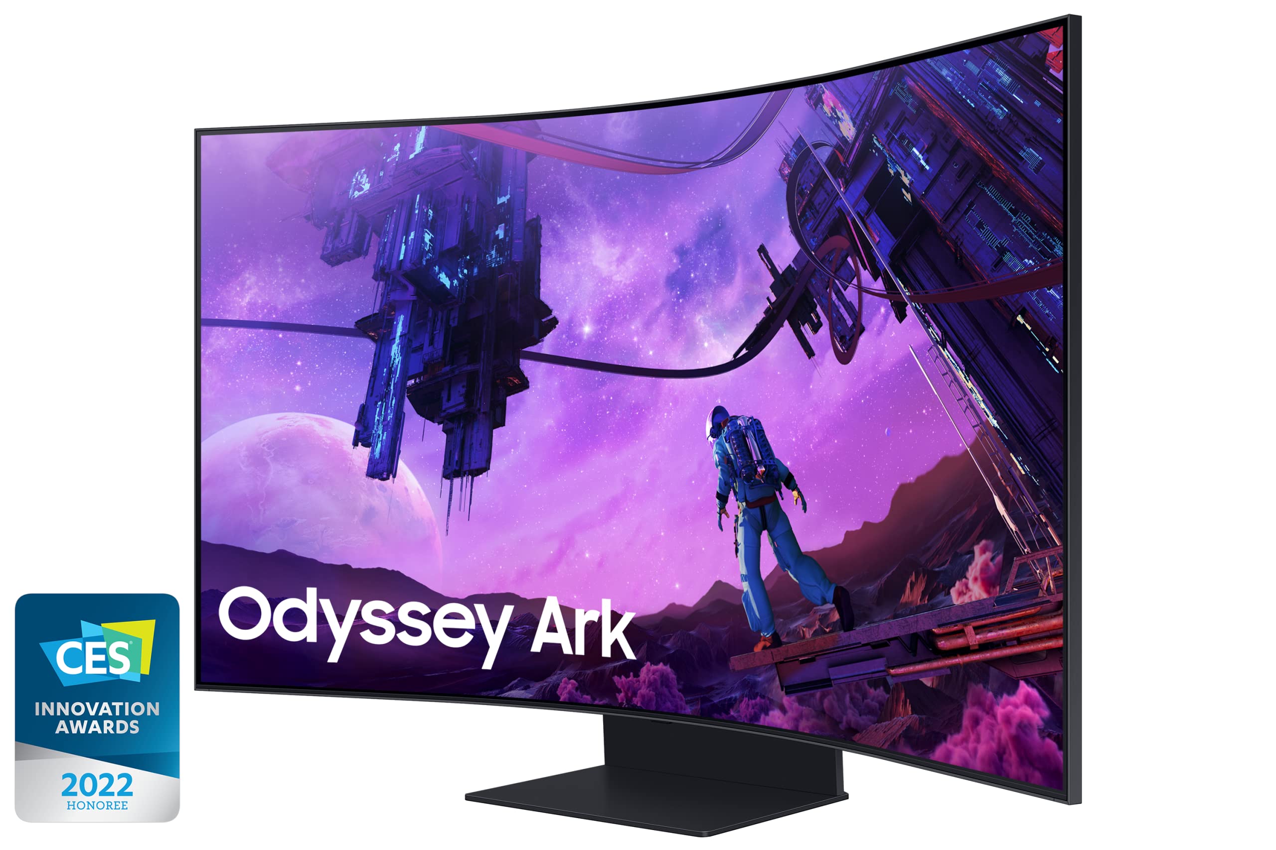 SAMSUNG 55in Curved 4K UHD Smart Gaming Monitor, 165Hz, 1ms, Wi-Fi & Bluetooth Connectivity with HAS & Pivot-LS55BG970NMXUE