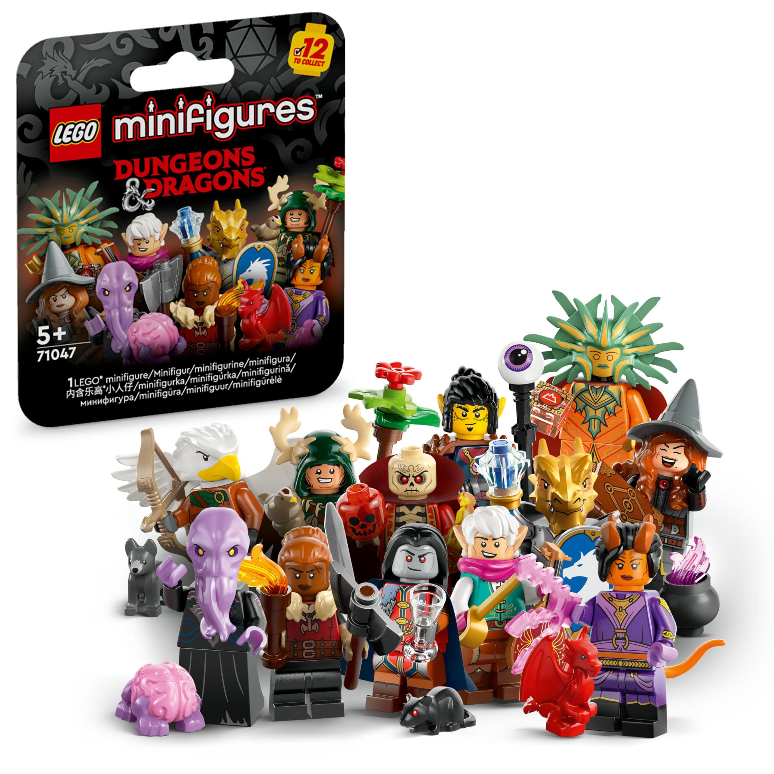 LEGO Minifigures Dungeons & Dragons Mystery Box, Collectible Toy character Figures for 5 Plus Year Old Boys & Girls, Great for Fantasy Role Play, Gift for Kids (1 of 12 Chosen at Random) 71047