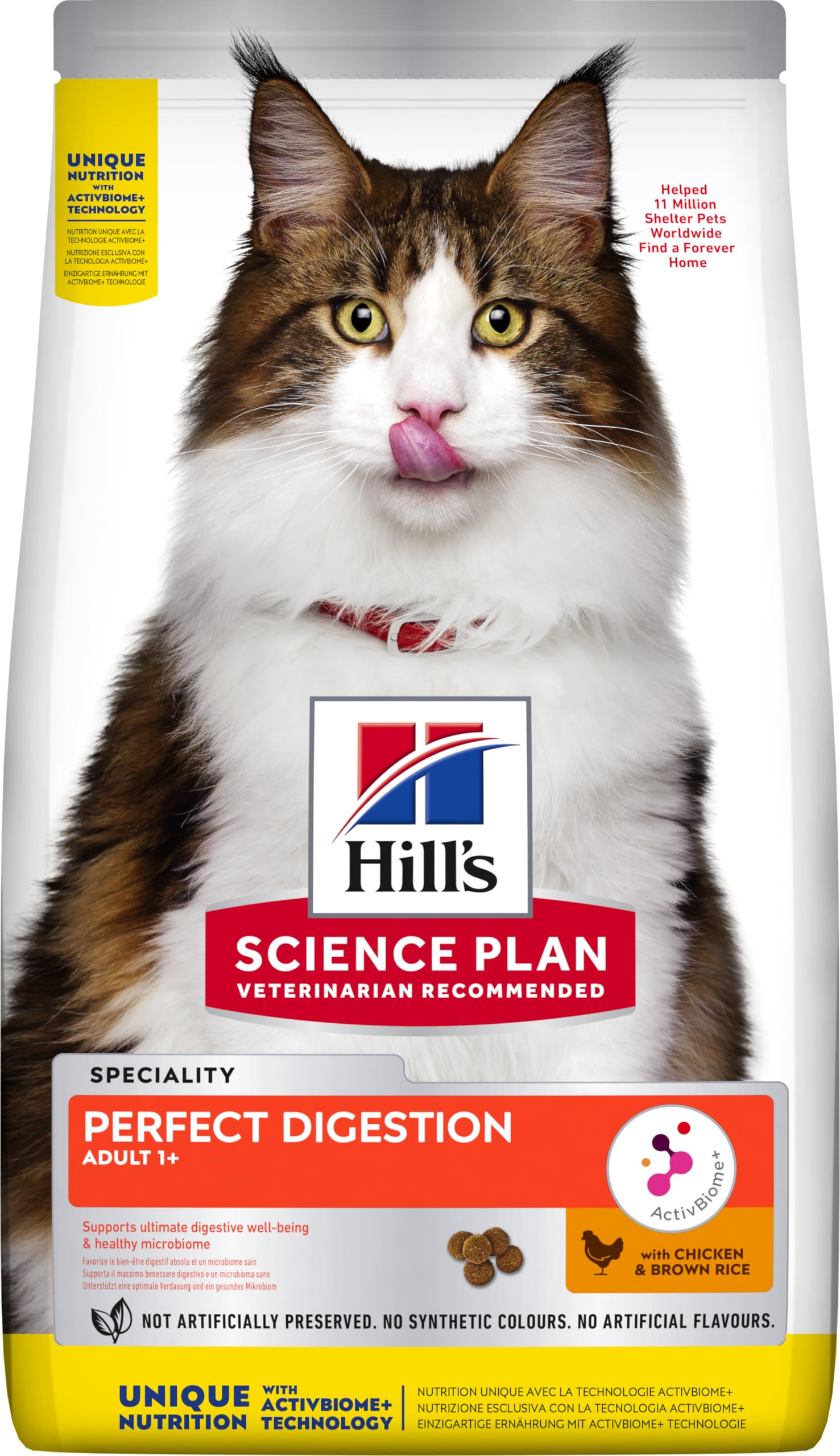 Hill's Science Plan Perfect Digestion Adult 1+ Cat Food with Chicken & Brown Rice 1.5kg