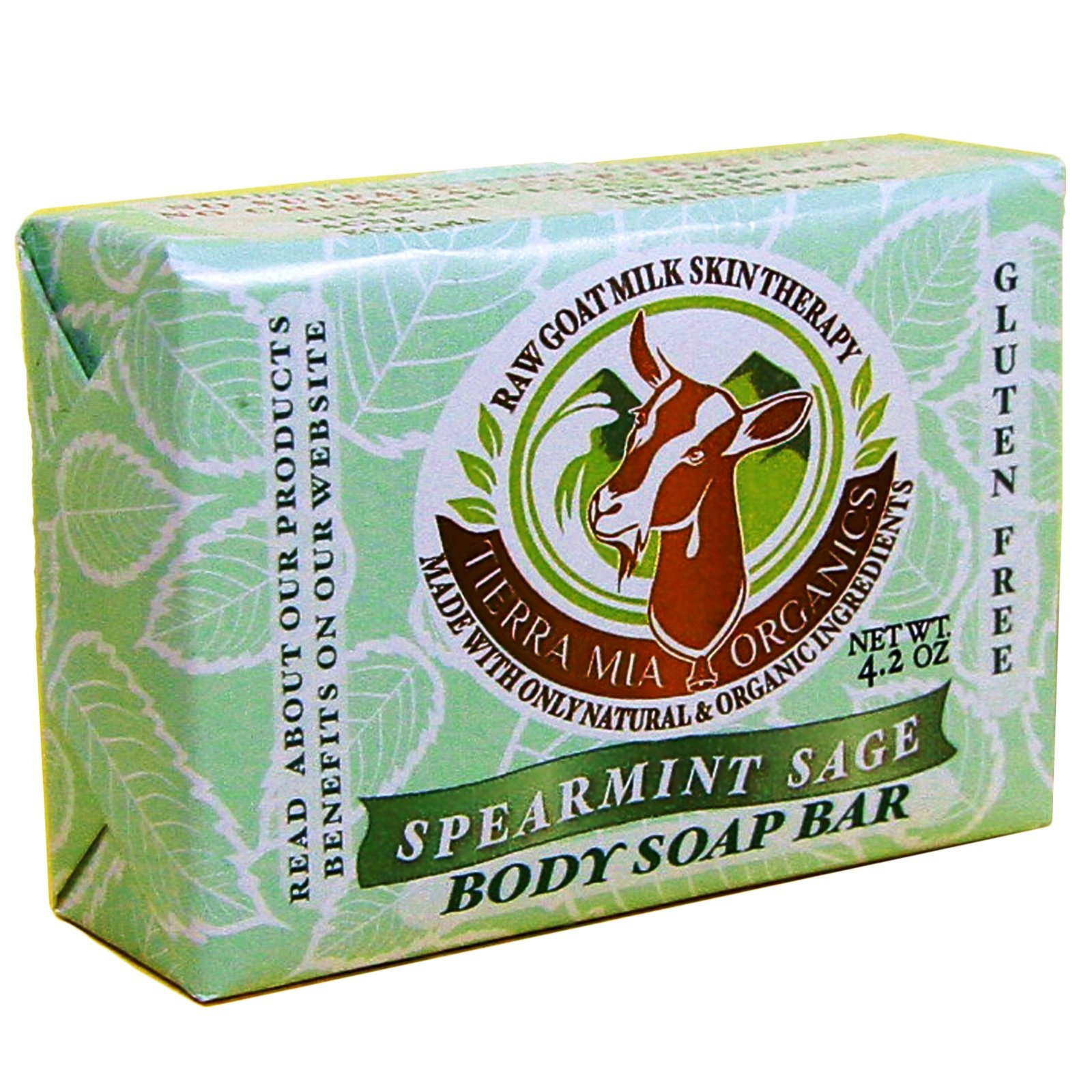 Tierra Mia Organics Spearmint Sage Gentle Body Bar, 3.8 Ounce