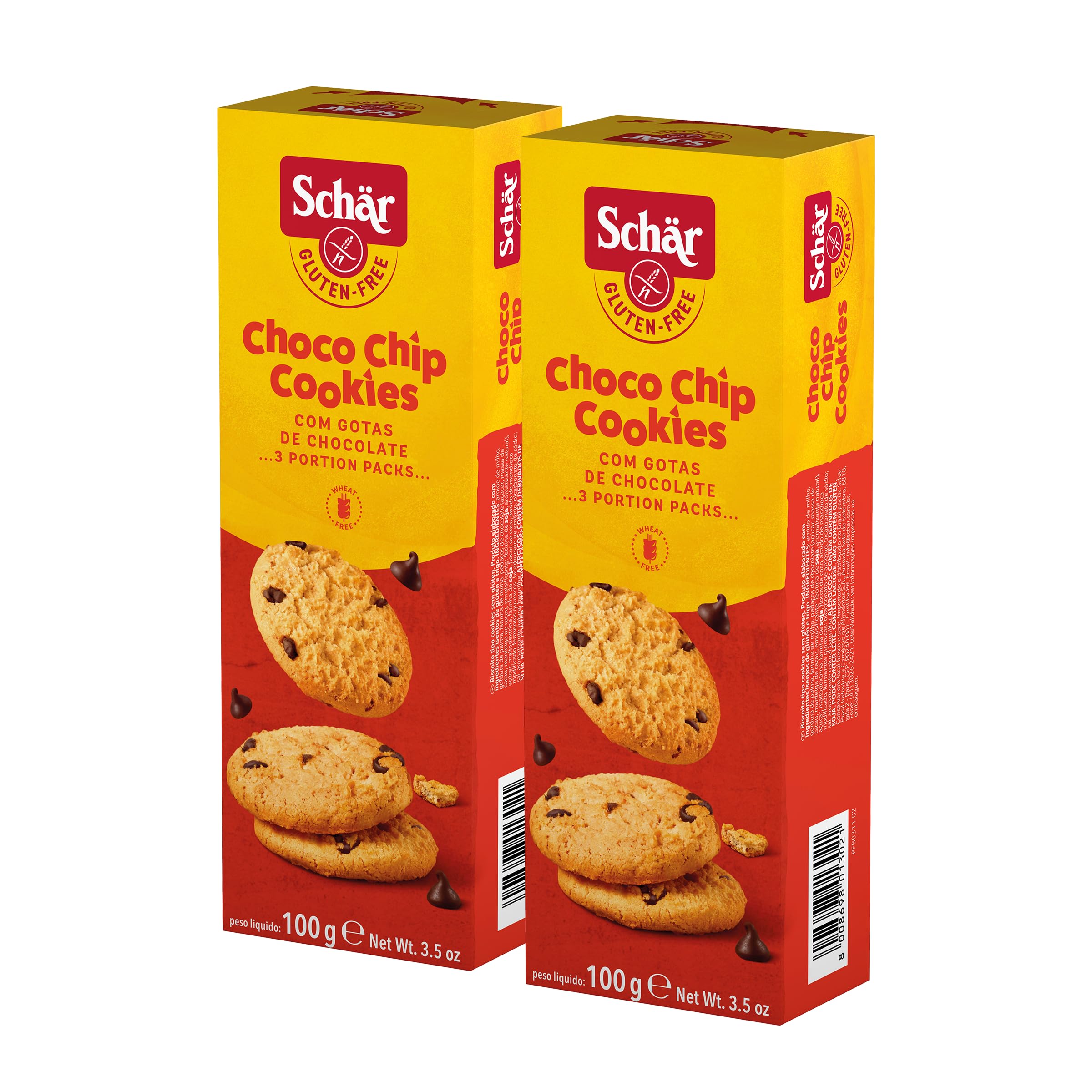 Schar Gluten Free Choco Chip Cookie | Healthy Choco Chips Biscuits | Pack Of 2,100g Each