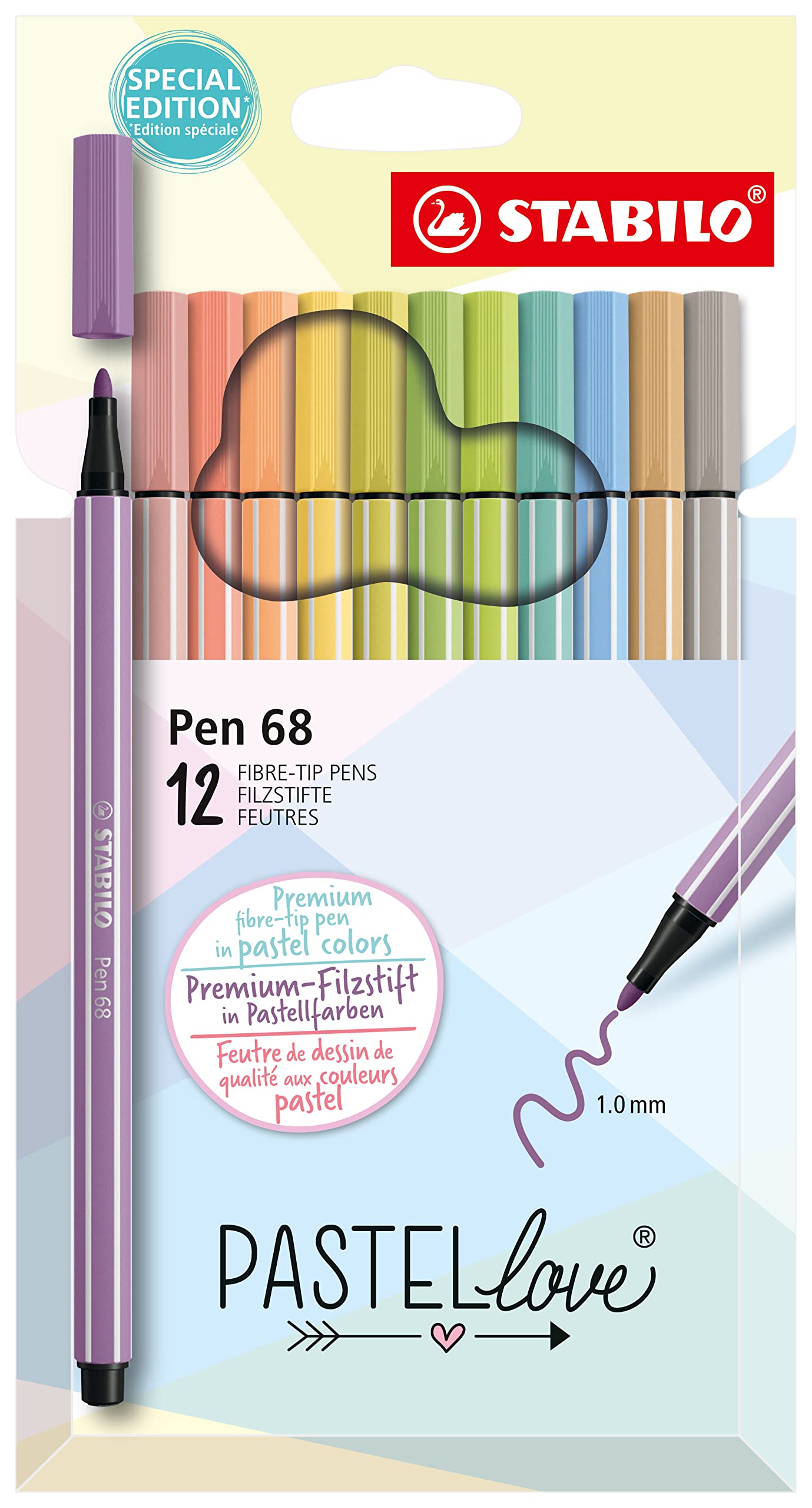 Stabilo Pen 68 Marker Wallet Sets, 12 Count (Pack of 1), Multicolor