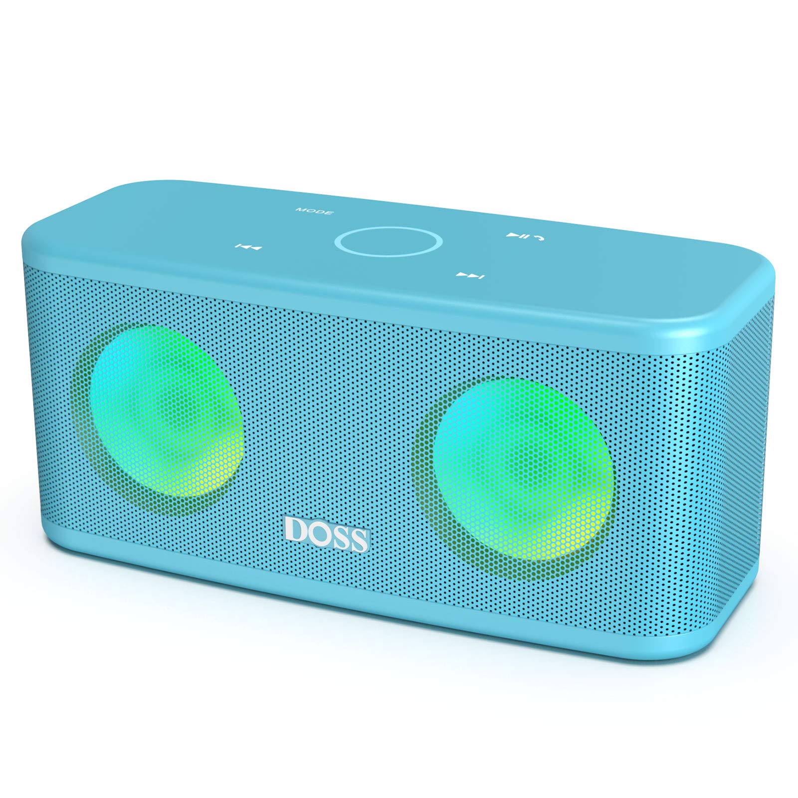 DOSS Bluetooth Speaker, SoundBox Plus Portable Wireless Bluetooth Speaker with 16W HD Sound and Deep Bass, Wireless Stereo Pairing, 20H Playtime, Wireless Speaker - Blue