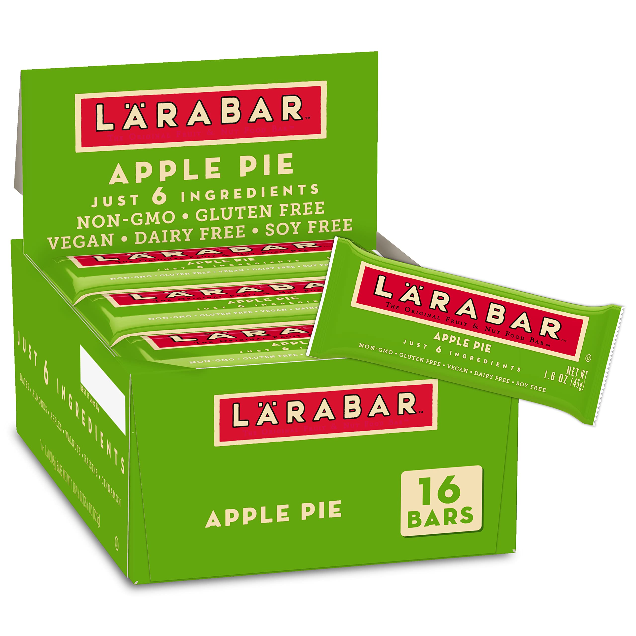 Larabar Nutritional Bar, Apple Pie, 45 g (Pack of 16)