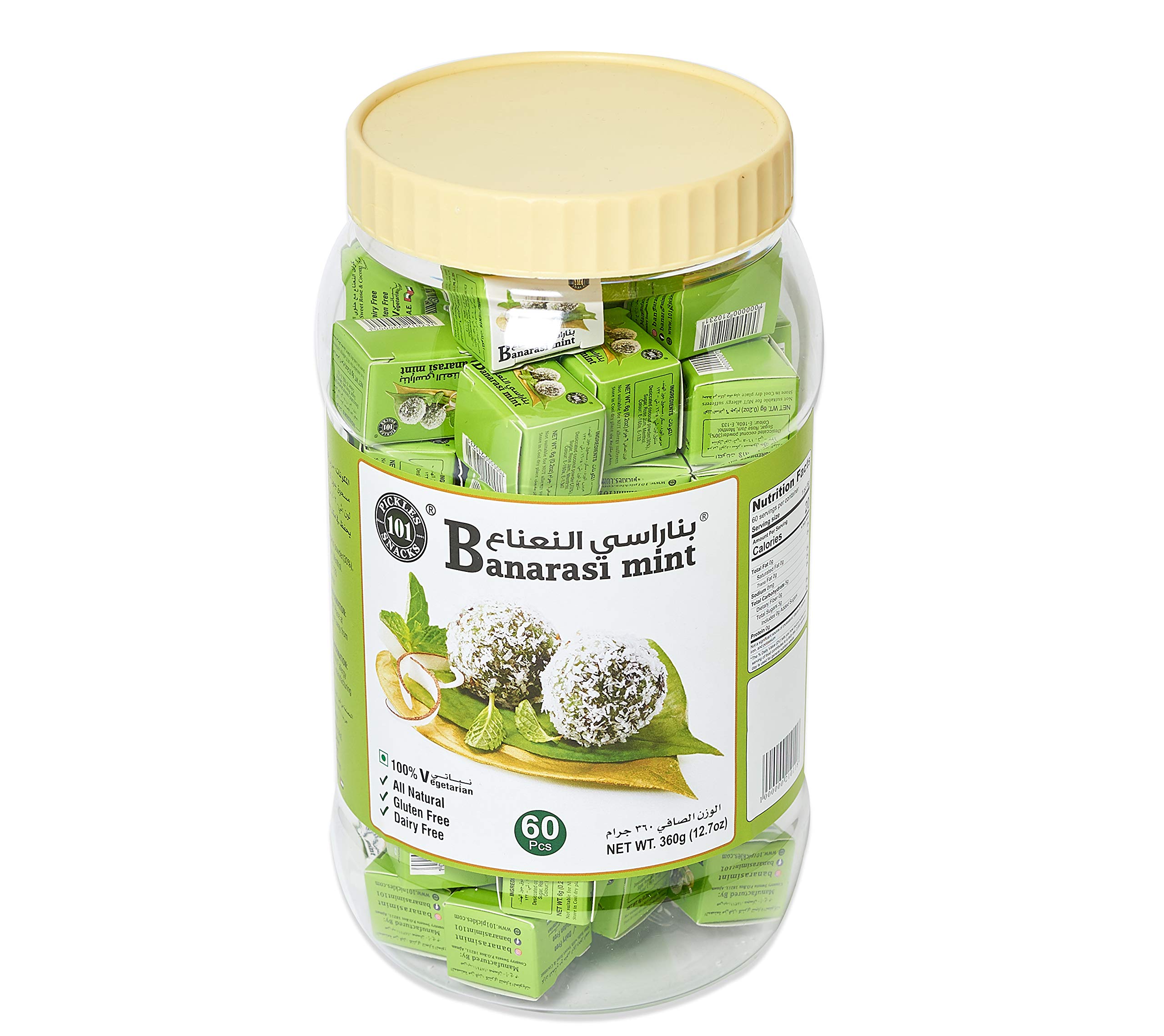 101 Pickles & Snacks Banarasi Mint Flavour Mouth Freshener (Banarasi Mint, 1 x 60)