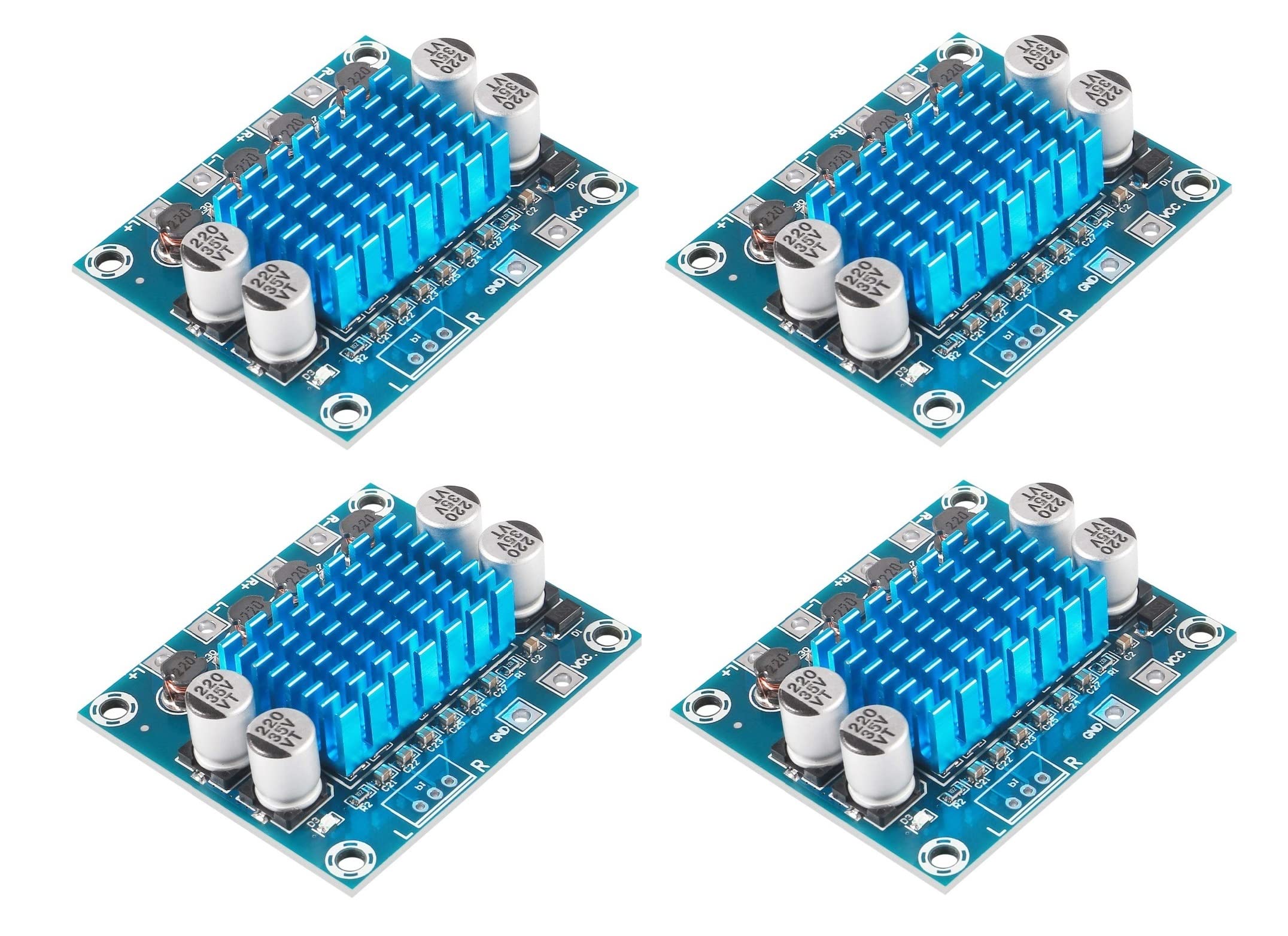 INVENTO 4Pcs XH-A232 TPA3110 30W+30W 2.0 Channel Digital Stereo Audio Power Amplifier Board