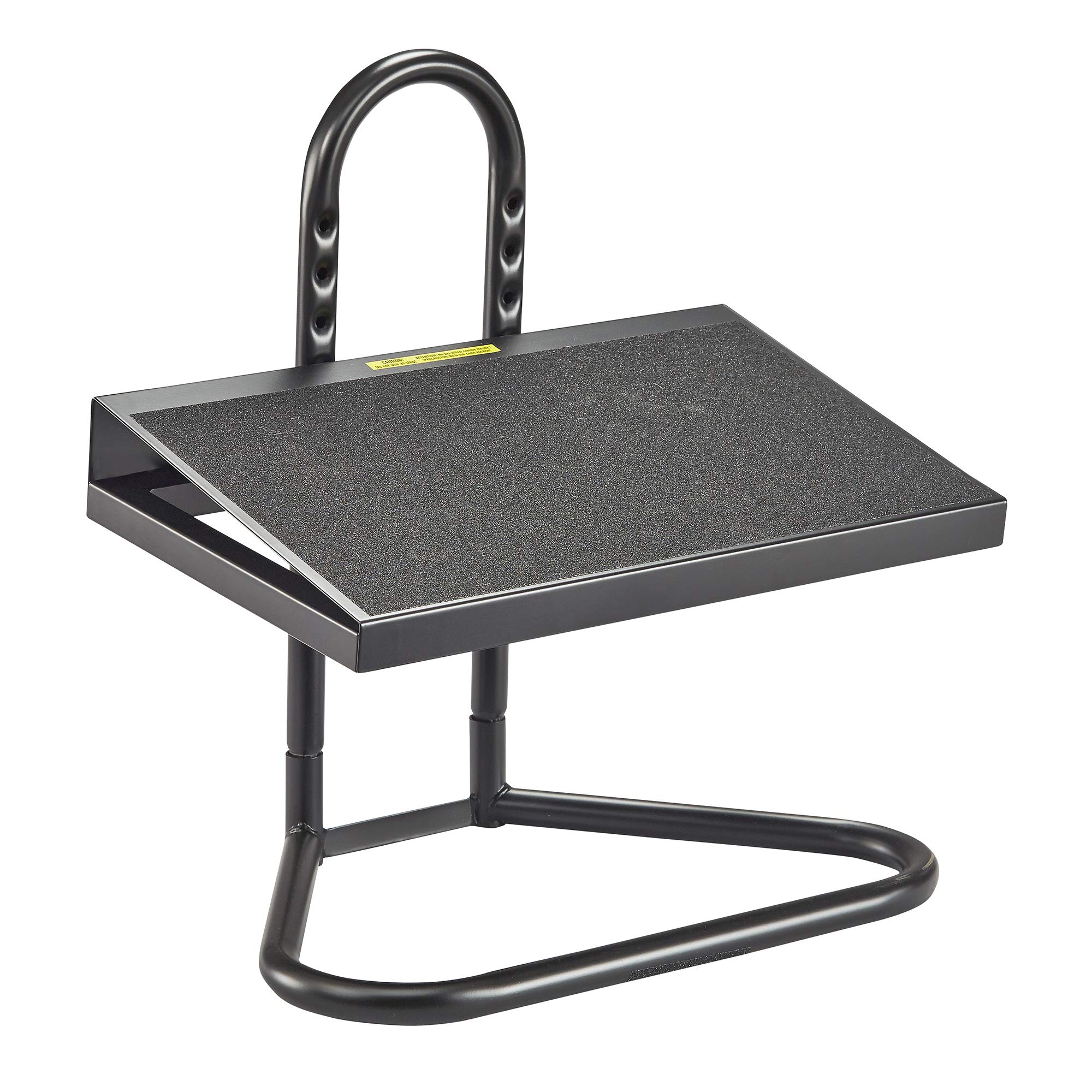 SafcoProducts 5124 Task Master Adjustable Footrest - 9 Position, Textured Platform, Tubular Steel - Relieve Pressure Points When Sitting or Standing in the Home, Office & Classroom