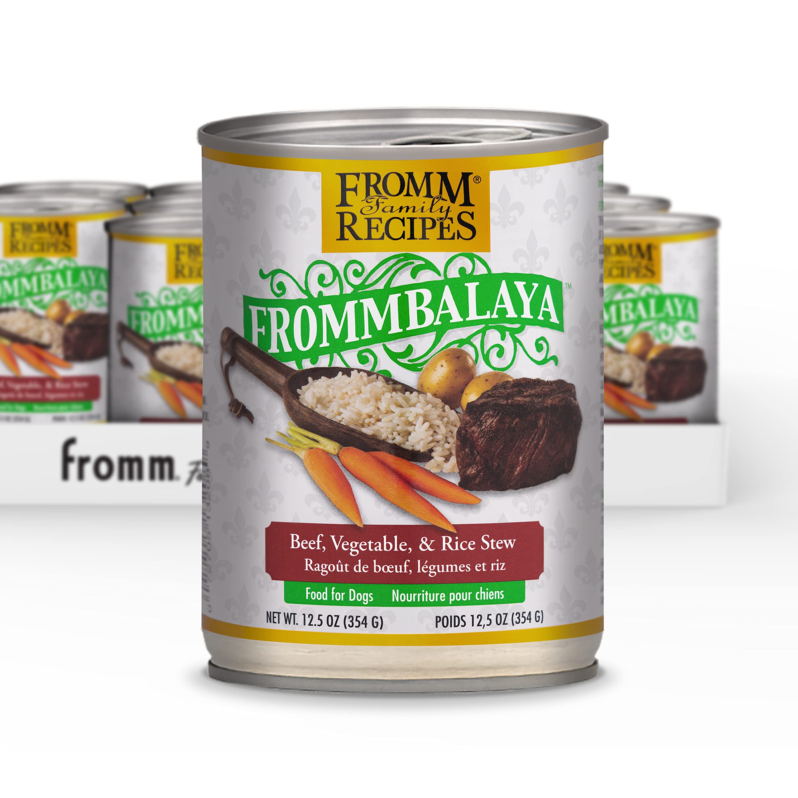 FrommFrommbalaya Beef, Vegetable, & Rice Stew Dog Food - Premium Wet Dog Food - Beef Recipe - Case of 12 Cans