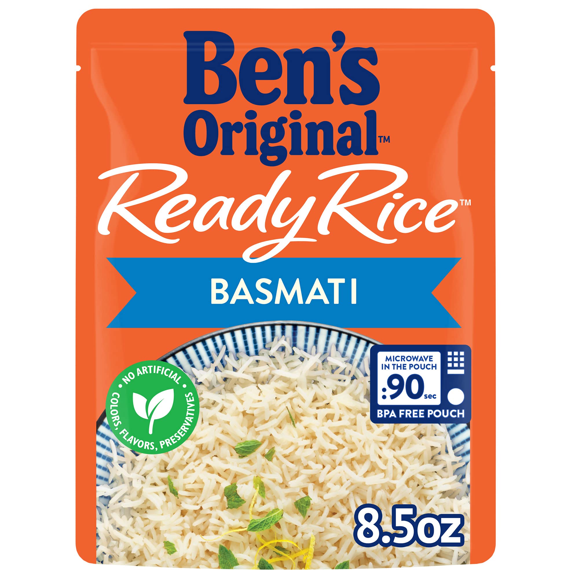 BEN'S ORIGINAL Ready Rice Basmati Rice, Easy Side Dish, 8.5 oz Pouch