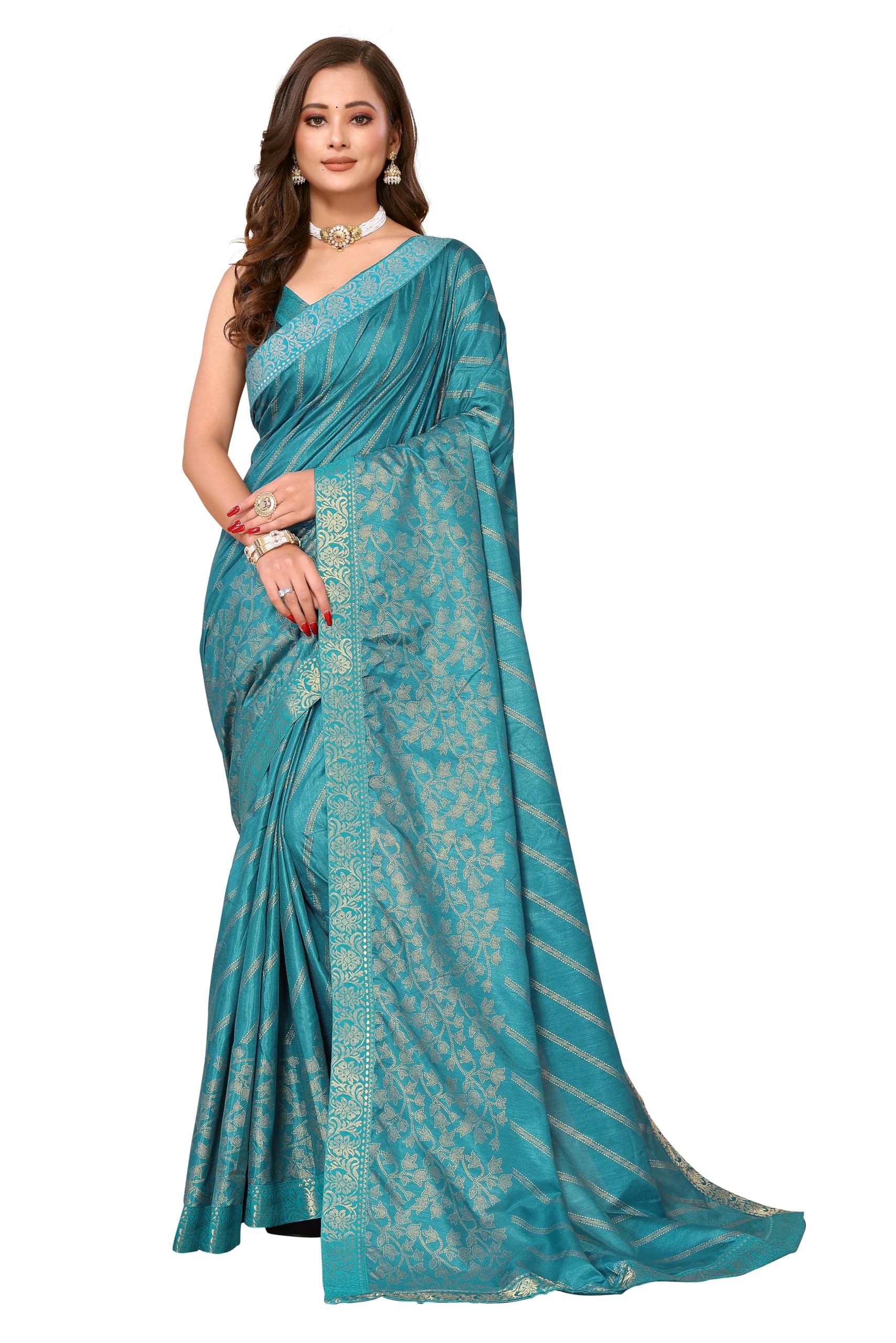 CLOTHAS Sarees for Women Wear Banarasi Silk Saree Party Fancy Pure Soft Kanjivaram Traditional New Wedding Collection with Blouse Piece 2023