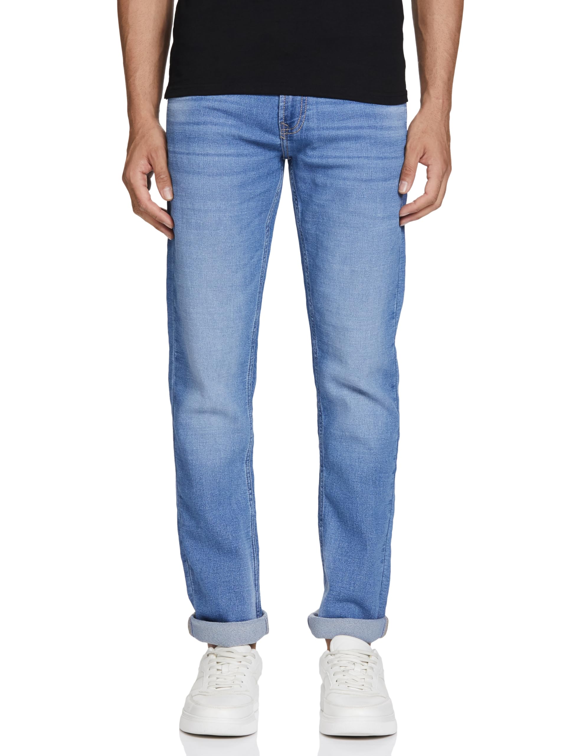 SpykarMen's Ricardo Comfort Fit Mid-Rise Jeans