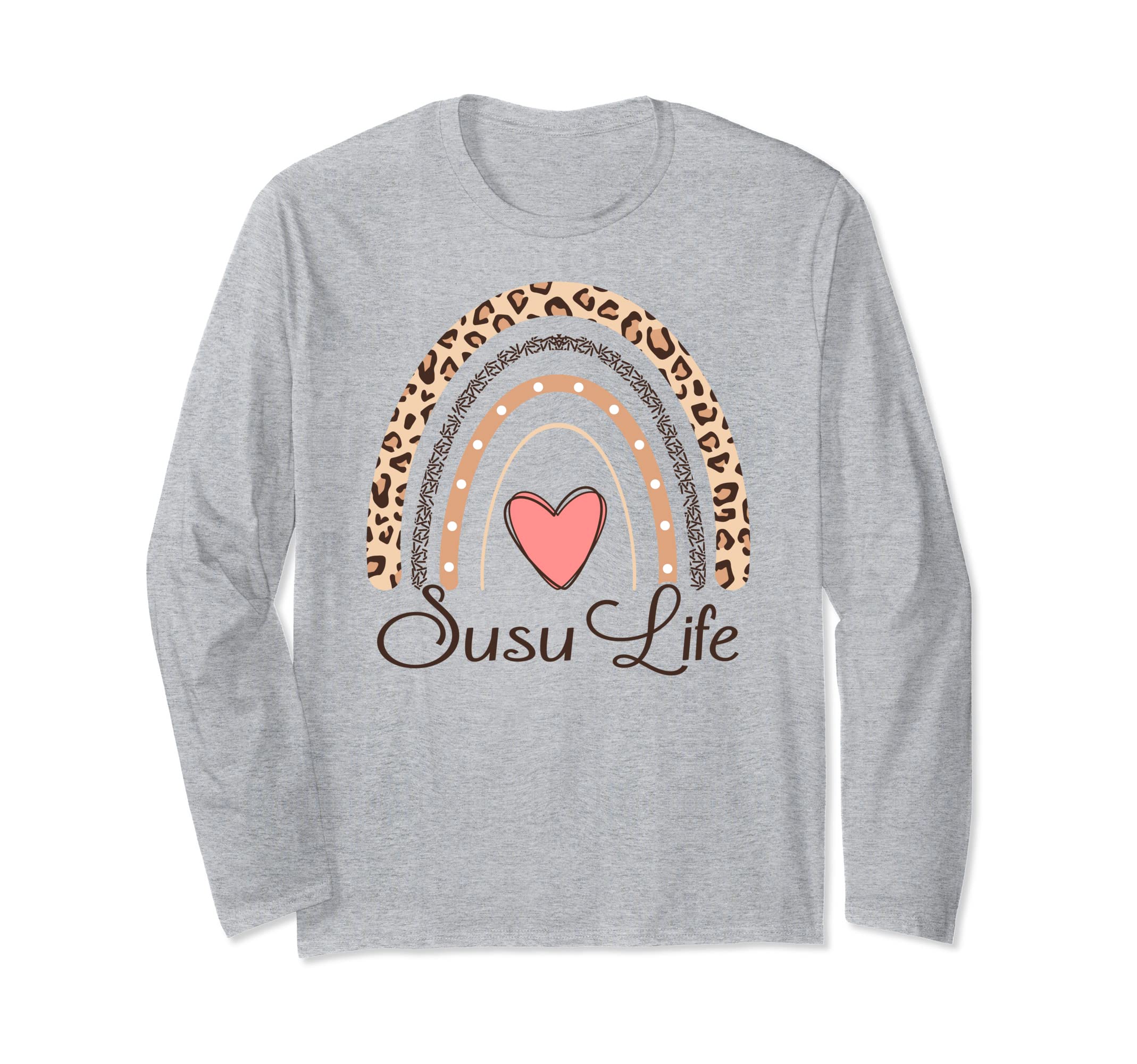 Susu Life Boho Rainbow Funny Grandma Susu Long Sleeve T-Shirt