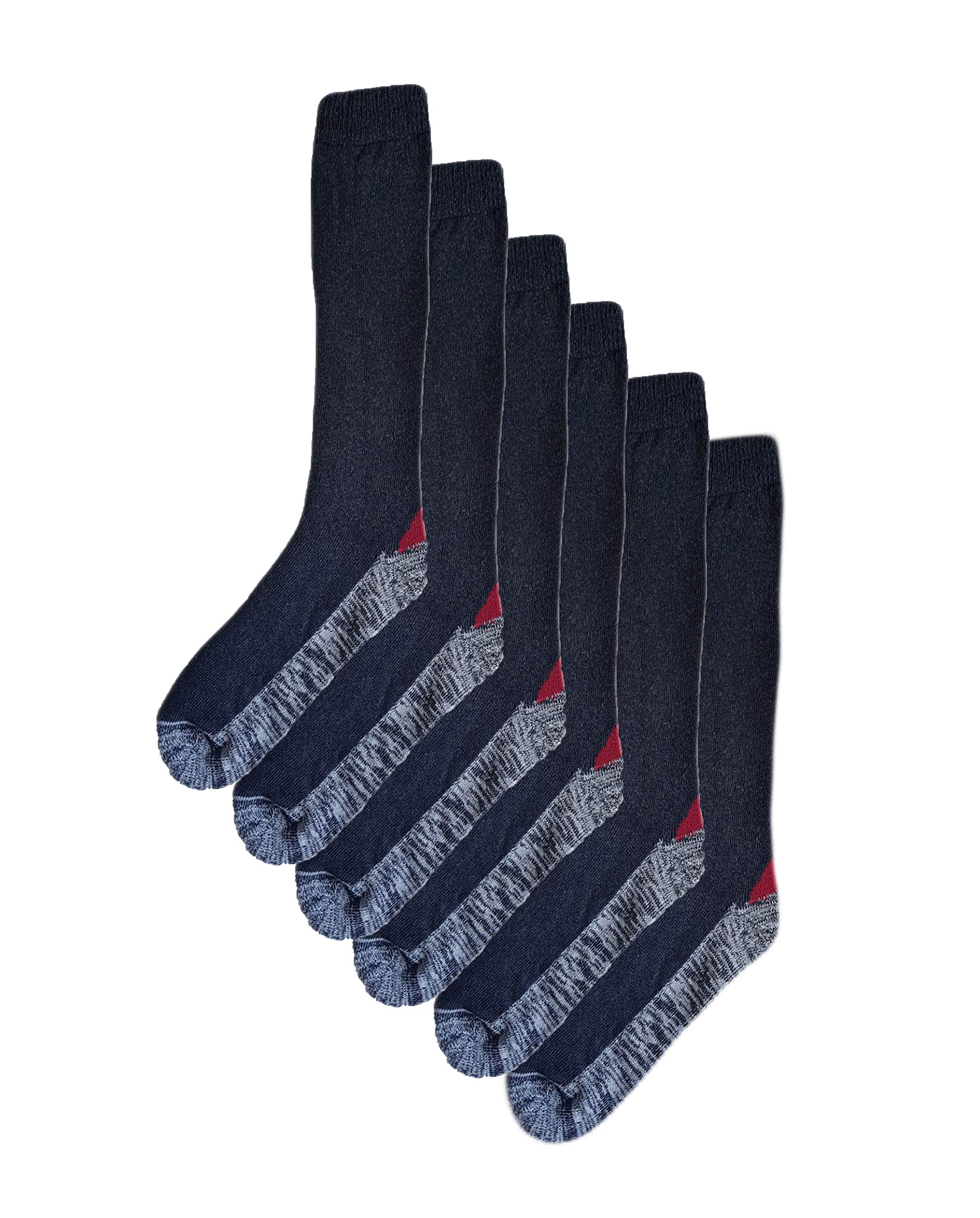 Sock Stack 6 Pairs Of Long Men's Functional Work Socks, Knee Length Ultimate Work Boot Socks 6-11