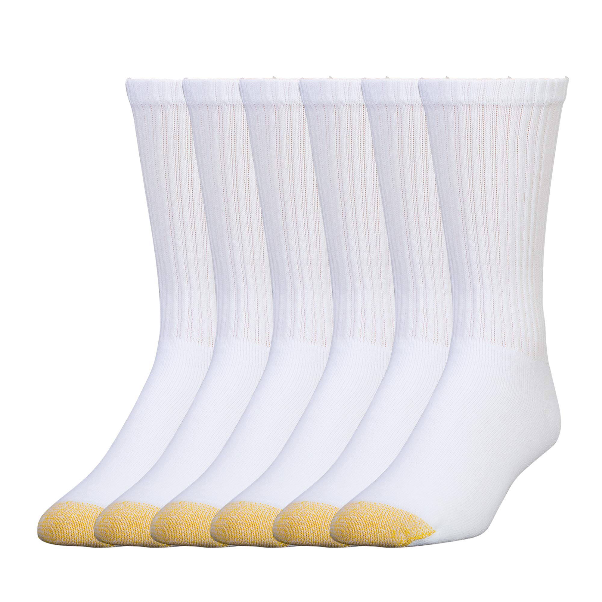 GOLDTOE Men's Sport 656 Cotton Crew Socks 6 Pack