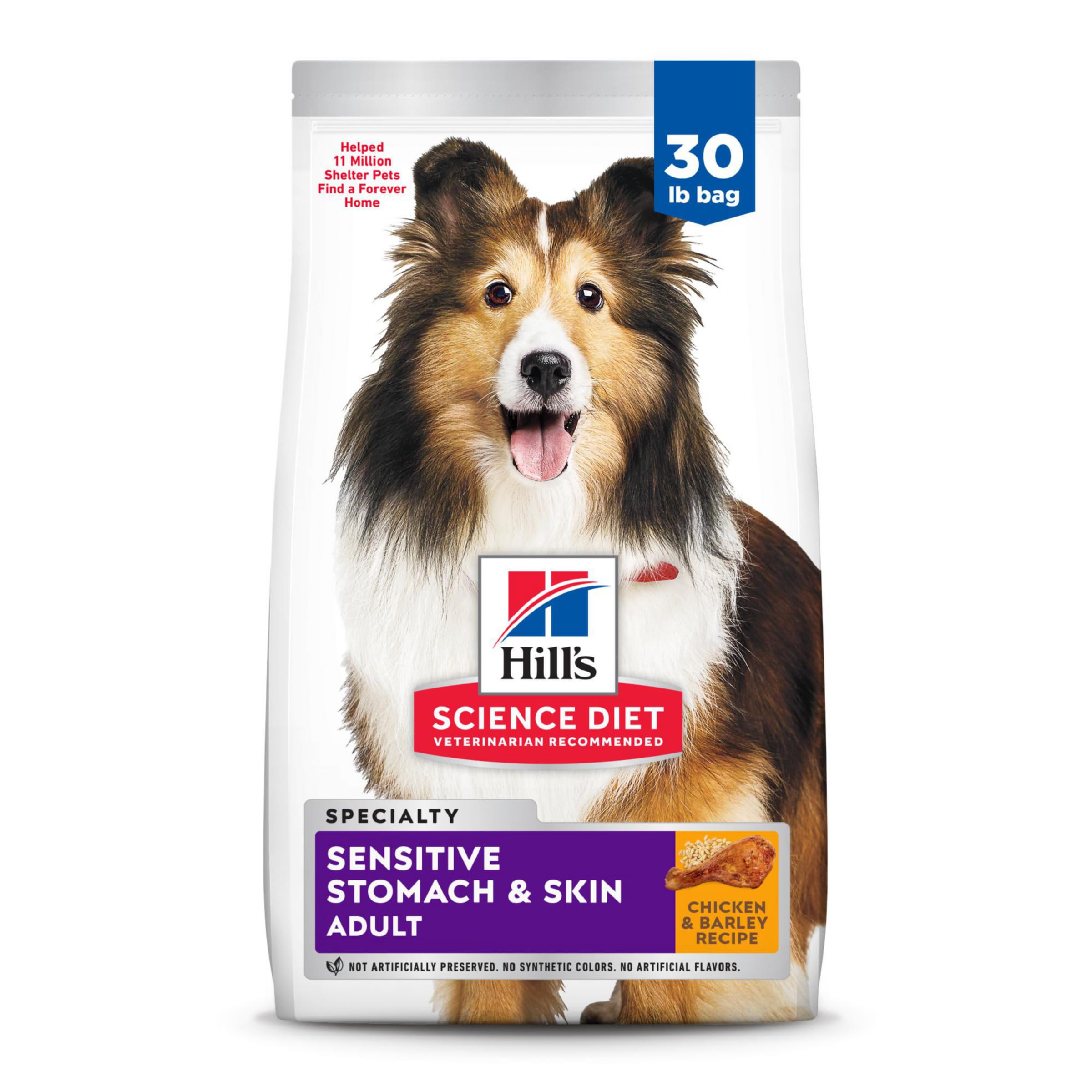 Hill'sScience Diet Adult Sensitive Stomach & Skin Chicken Recipe Dry Dog Food 30 lbs.