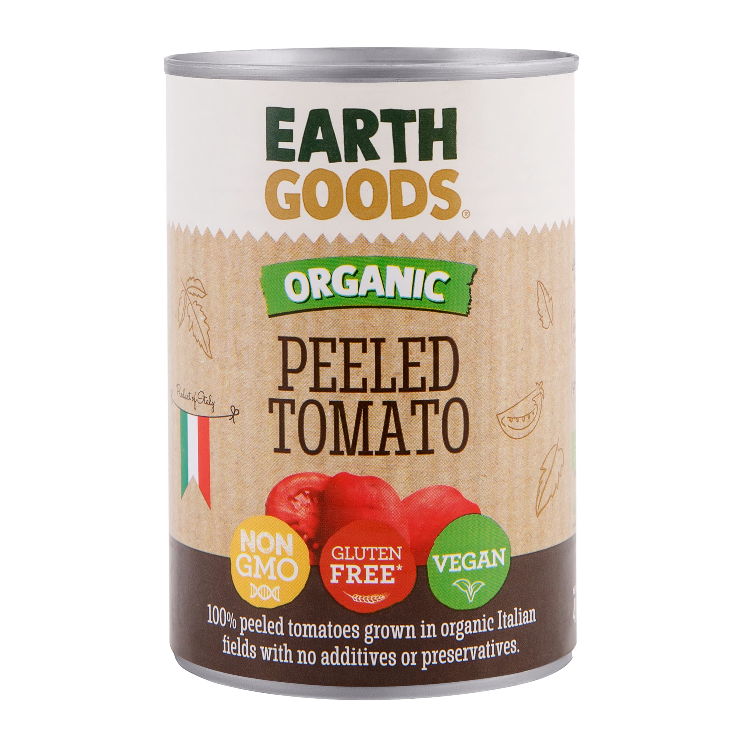 Earth Goods Organic Peeled Tomatoes GF 400g