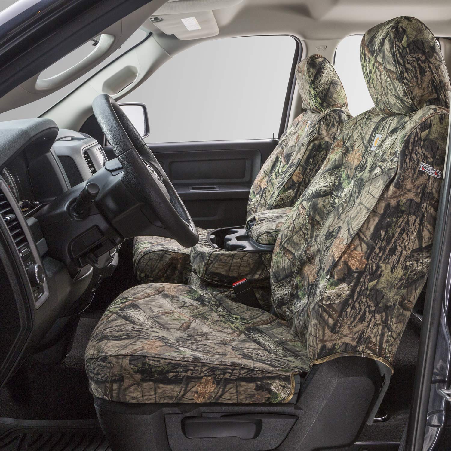 Covercraft Mossy Oak Camo Carhartt SeatSaver Custom Seat Covers for 2015-2018 Ford F-150, 1st Row 40/20/40 Bench Seat, SSC3443CAMB (Break-Up Country)