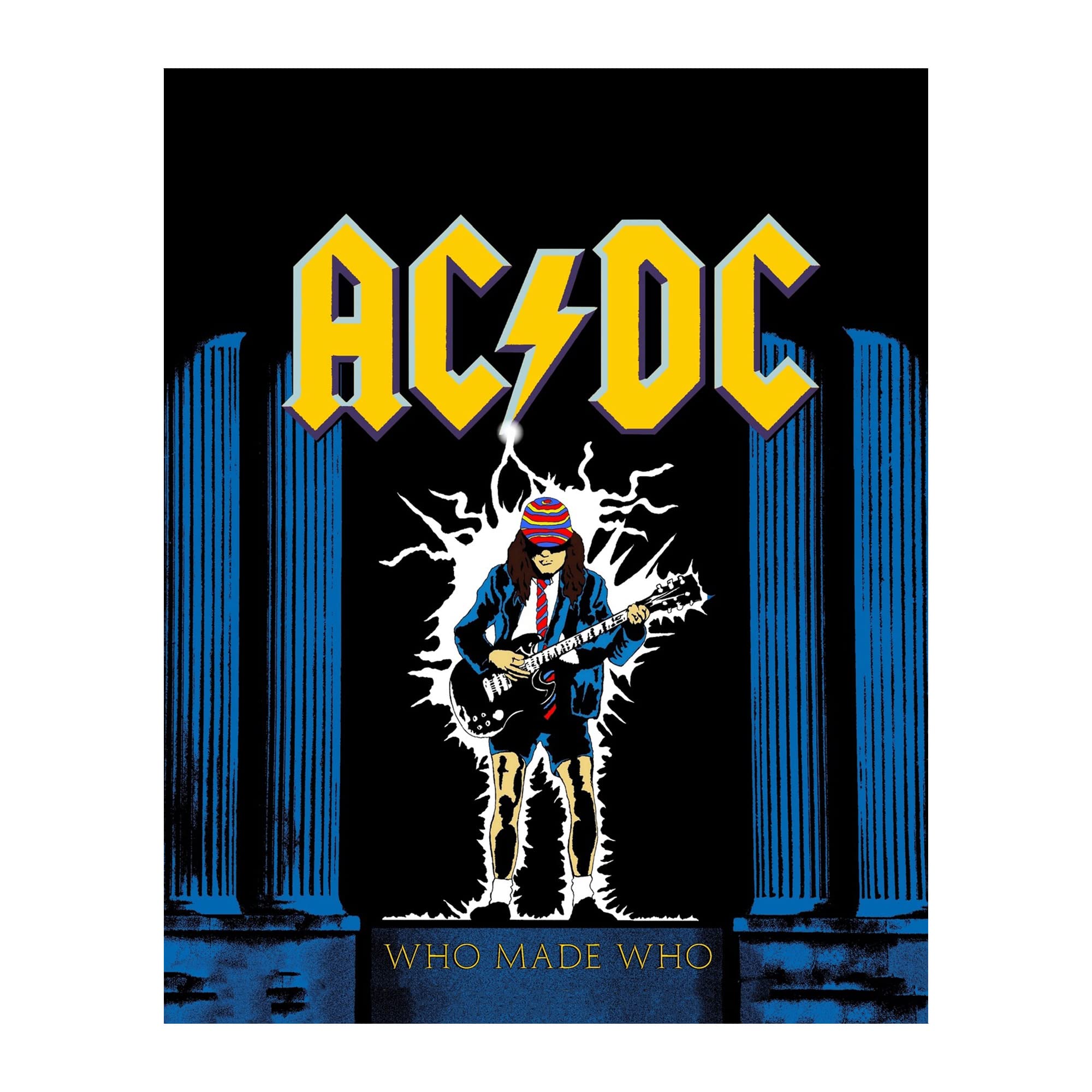 Who Made Who - AC DC Rock Music Decor Wall Art, Our Wall Decor Music Poster is a Great Vintage Decor Art Print For Home Decor, Music Room Decor, Office Decor, Bedroom & Man Cave Decor, Unframed - 8x10