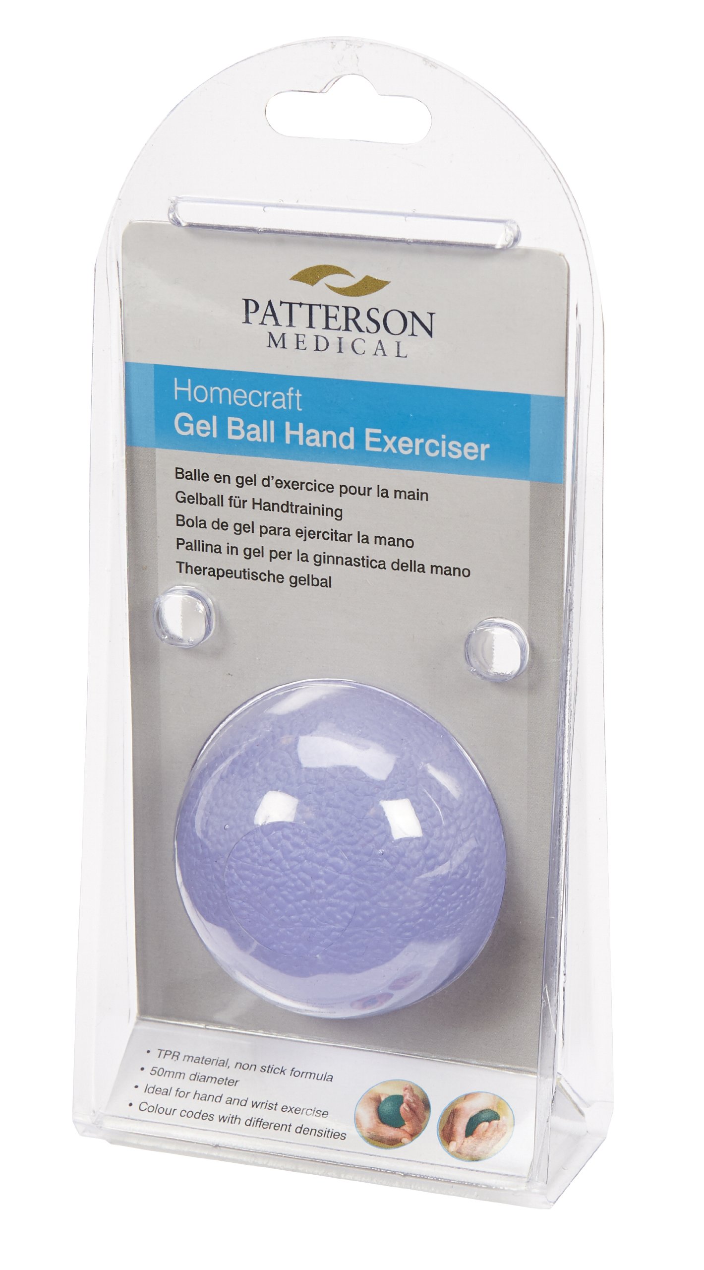 HOMECRAFT Gel Ball Hand Exerciser, Blue, Soft, Compact Hand Strengthening Aid, Resistance Training, Conditioning, Strenghtening, and Rehabilitating, Easy Squeeze, Soft Resistance