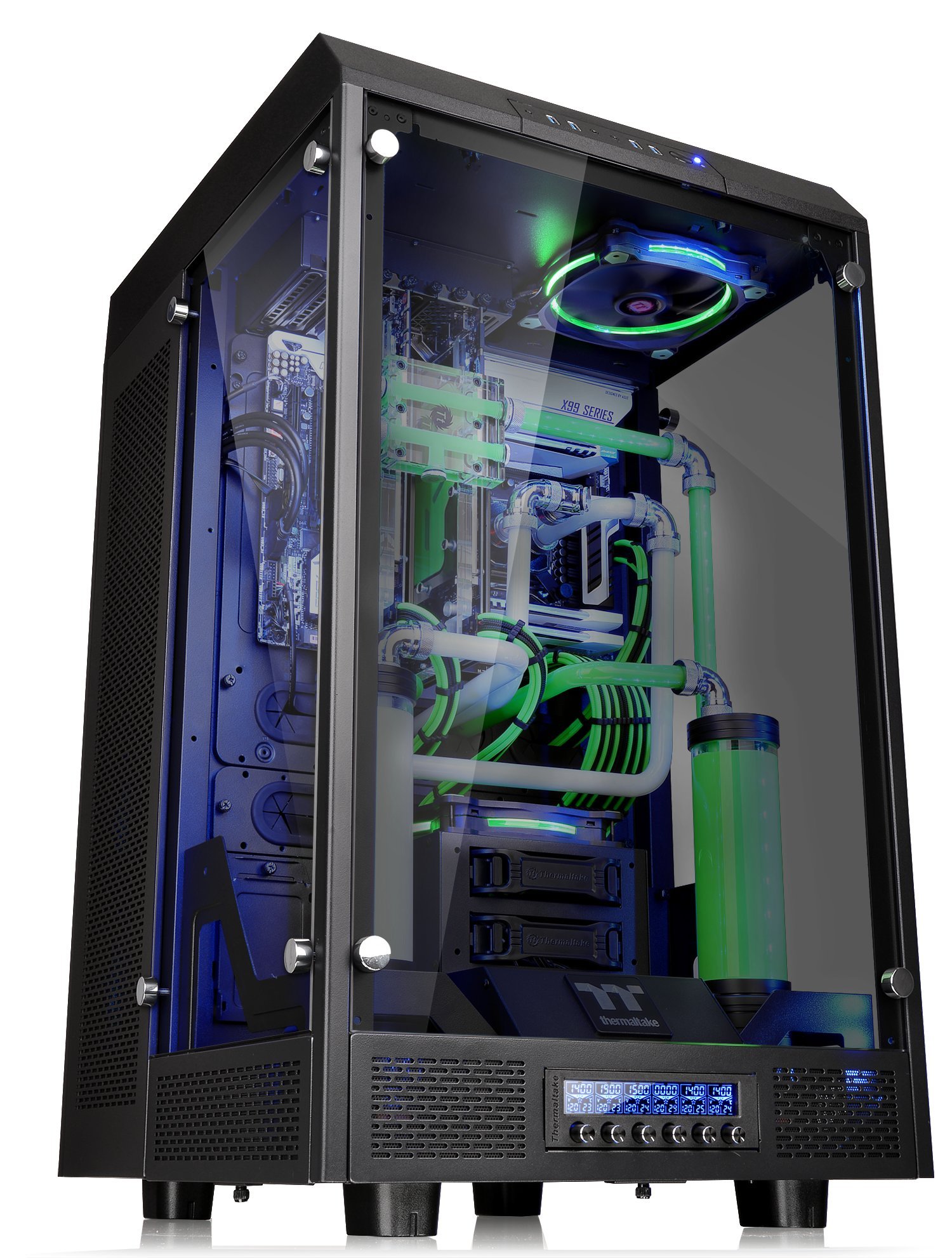 Thermaltake CA-1H1-00F1WN-00 Tower 900 E-ATX Case with Tempered Glass Sides - Black