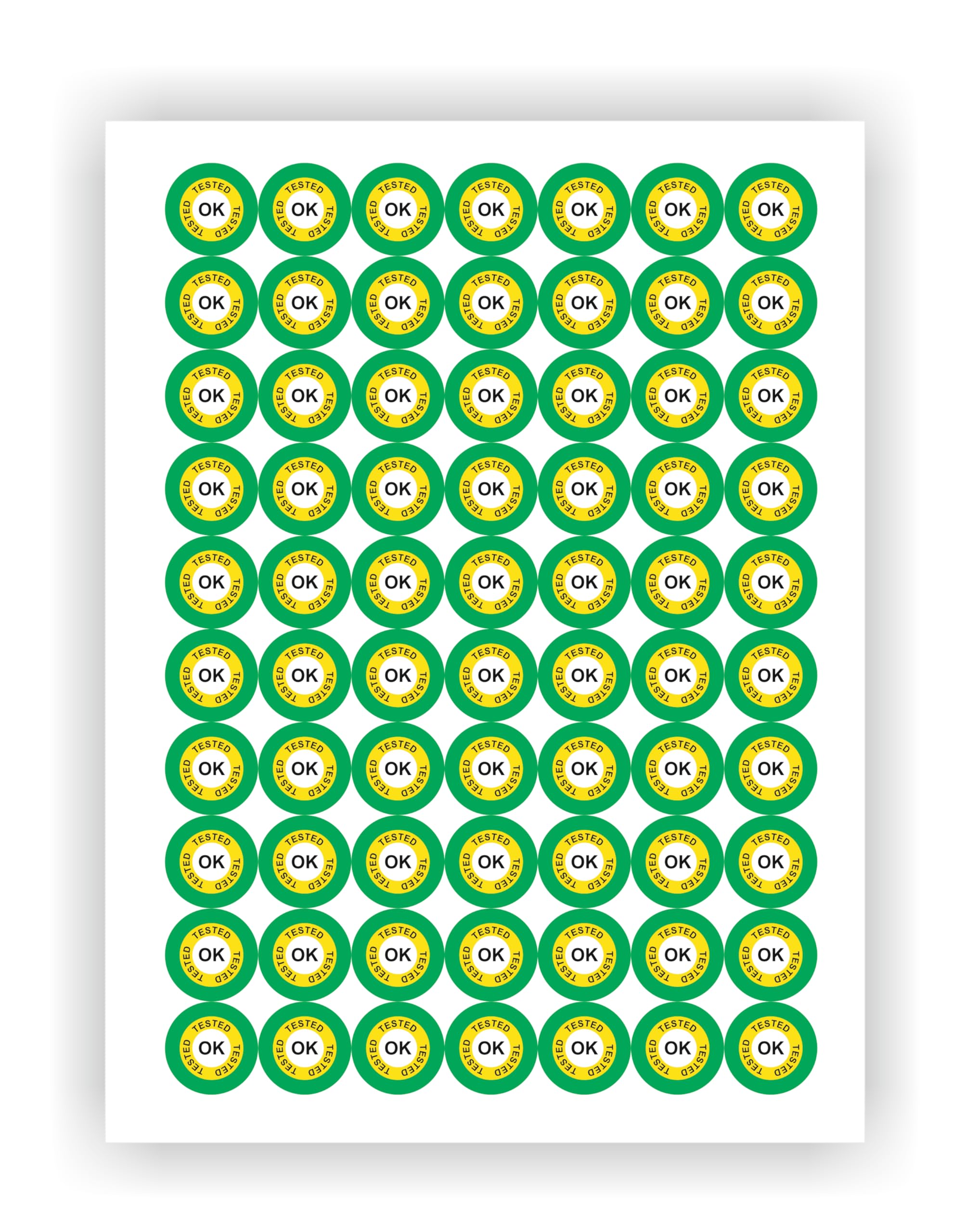 Kelenate® (Ok Tested - Green) 560 Pieces Stickers, Small Size Labels, 20 mm Round, Vinyl,Small Business Stickers Labels, Self-Adhesive Labels, Business or Personal Use