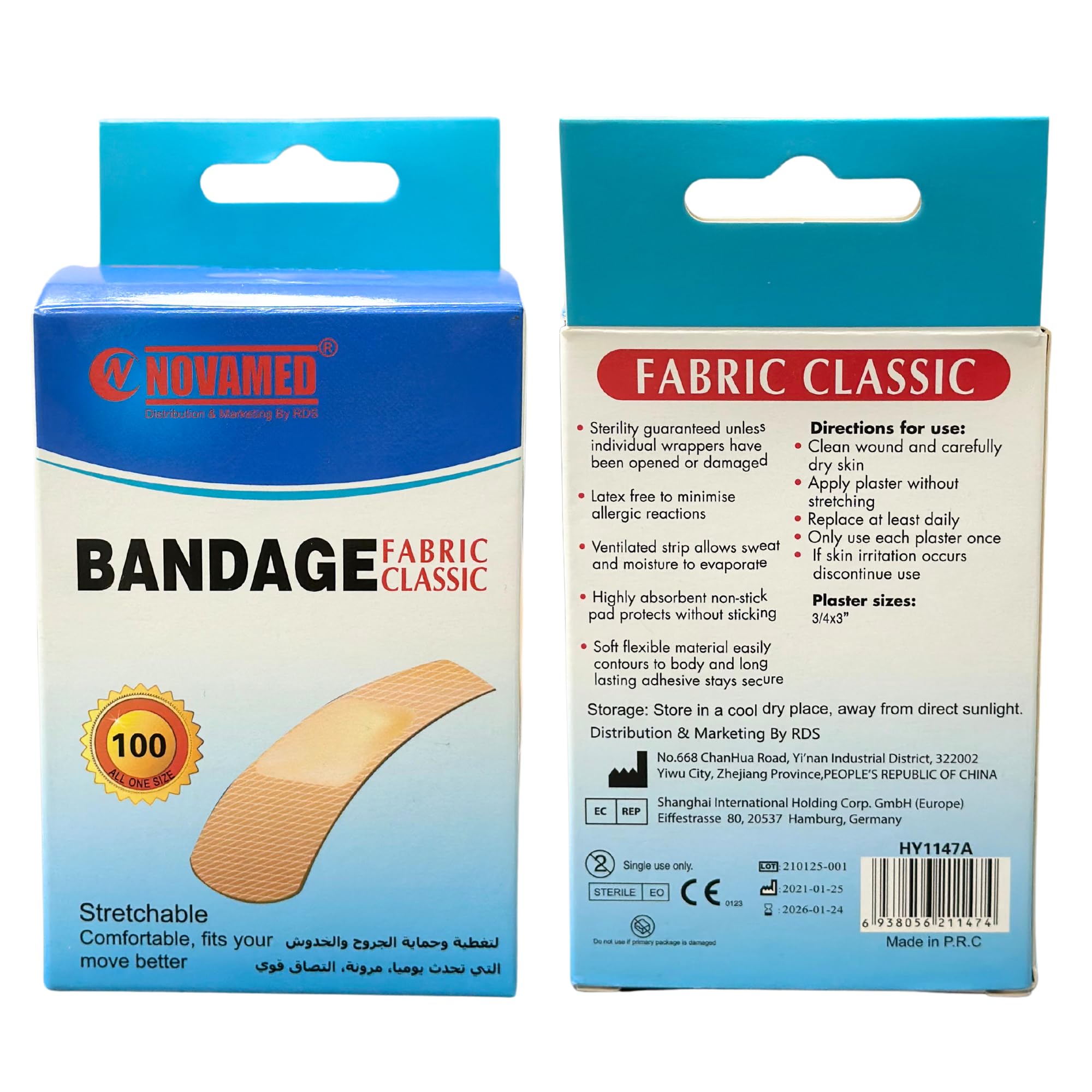 Novamed Bandage Fabric Classic 100 Pieces