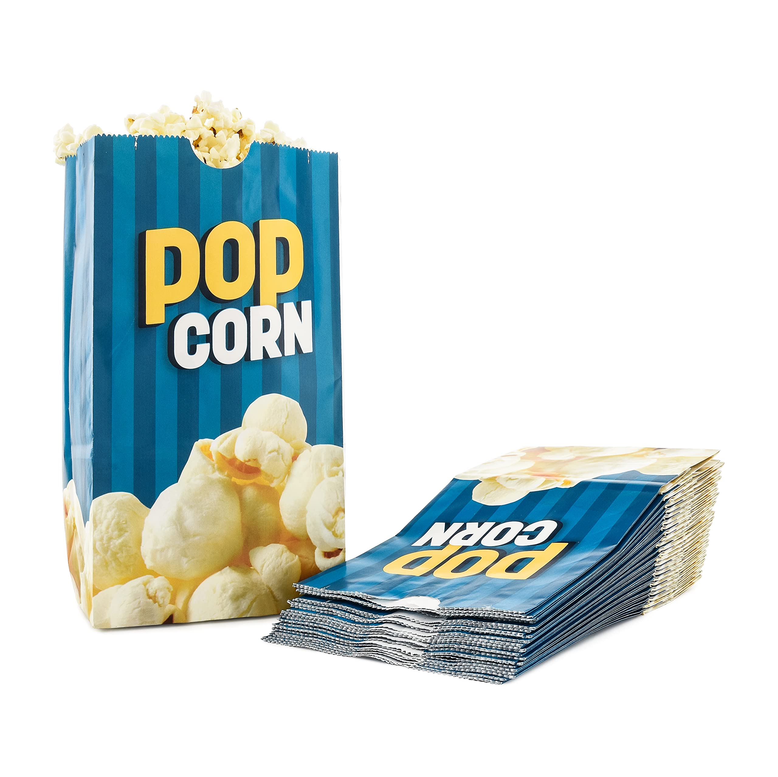 SNAPPYPopcorn Flat Bottom Theater Popcorn Bags, 85 oz, 1000 Count