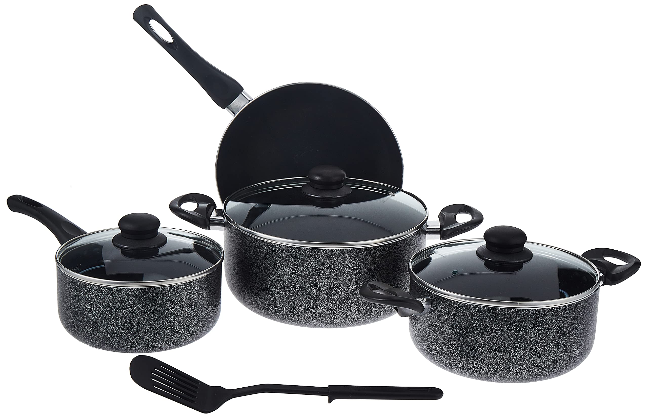 Royalford Aluminum Nonstick Cookware Set 8 Pcs, Assorted Color