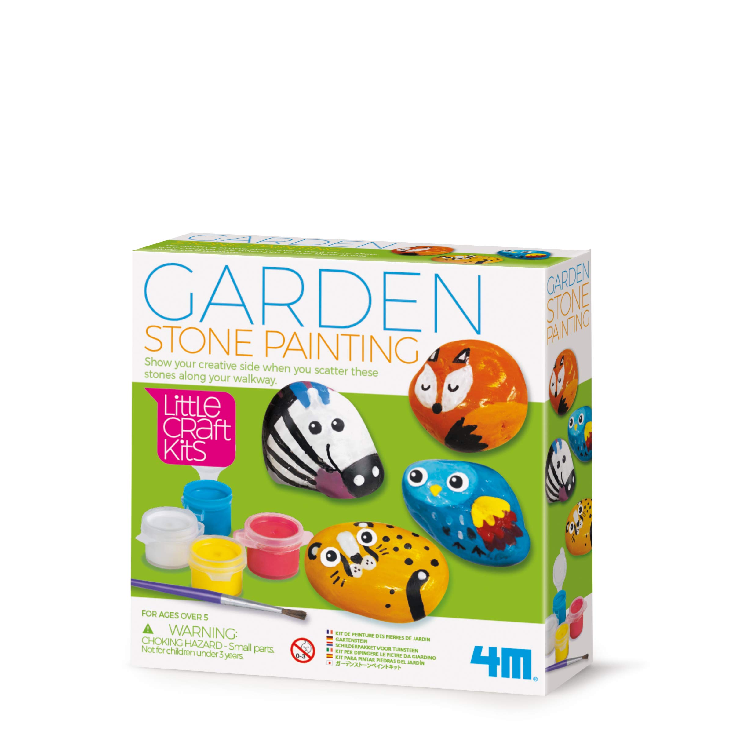 4MLittle Craft | Garden Stone Painting & Making Kit | Craft & Activity | Kids 8+