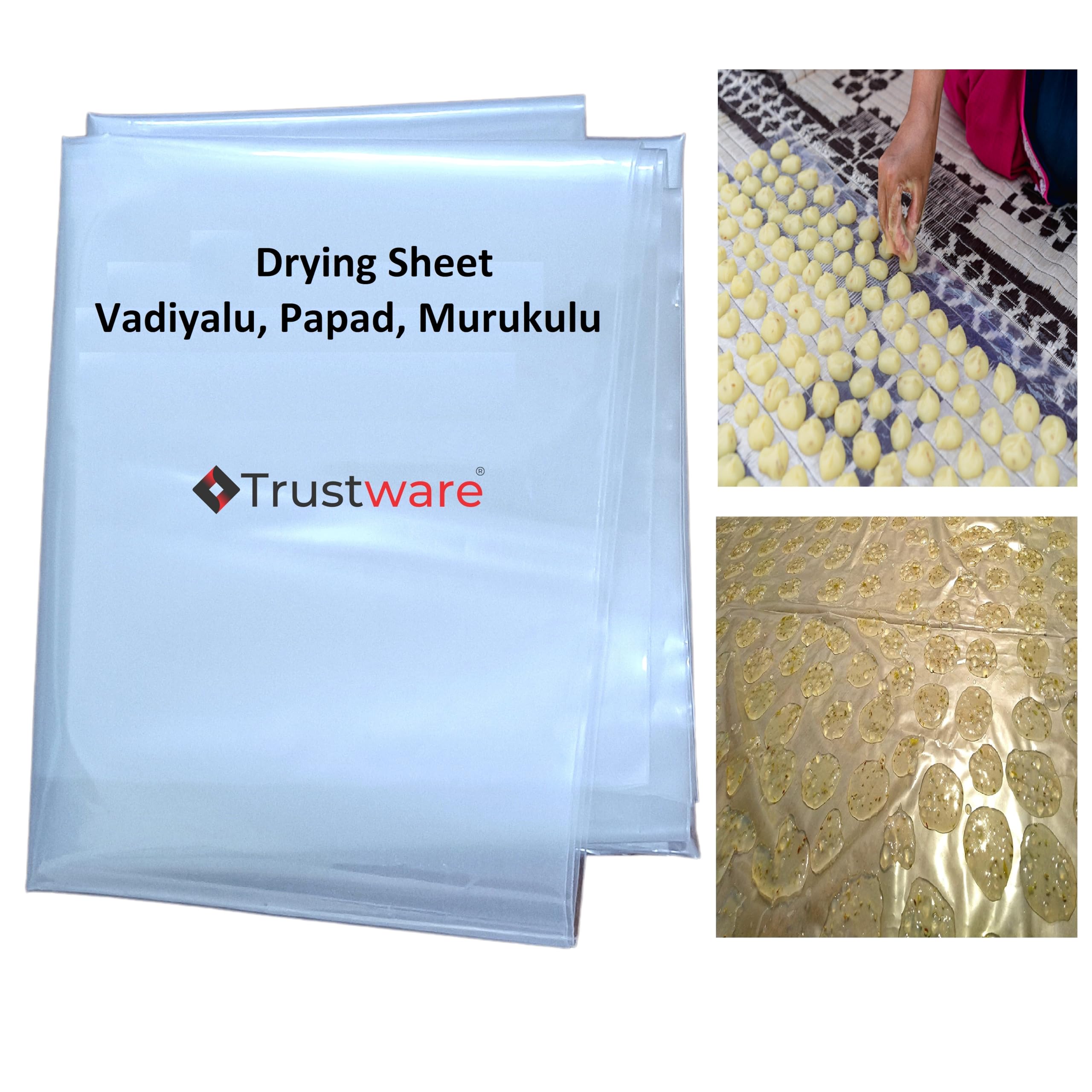 TRUSTWARE Polythene Sheet/Cover for Drying (Domestic Purpose) [Heat Resistant, Washable, Reusable] Size: (2 X 1.5 Meters) Quantity: (1).