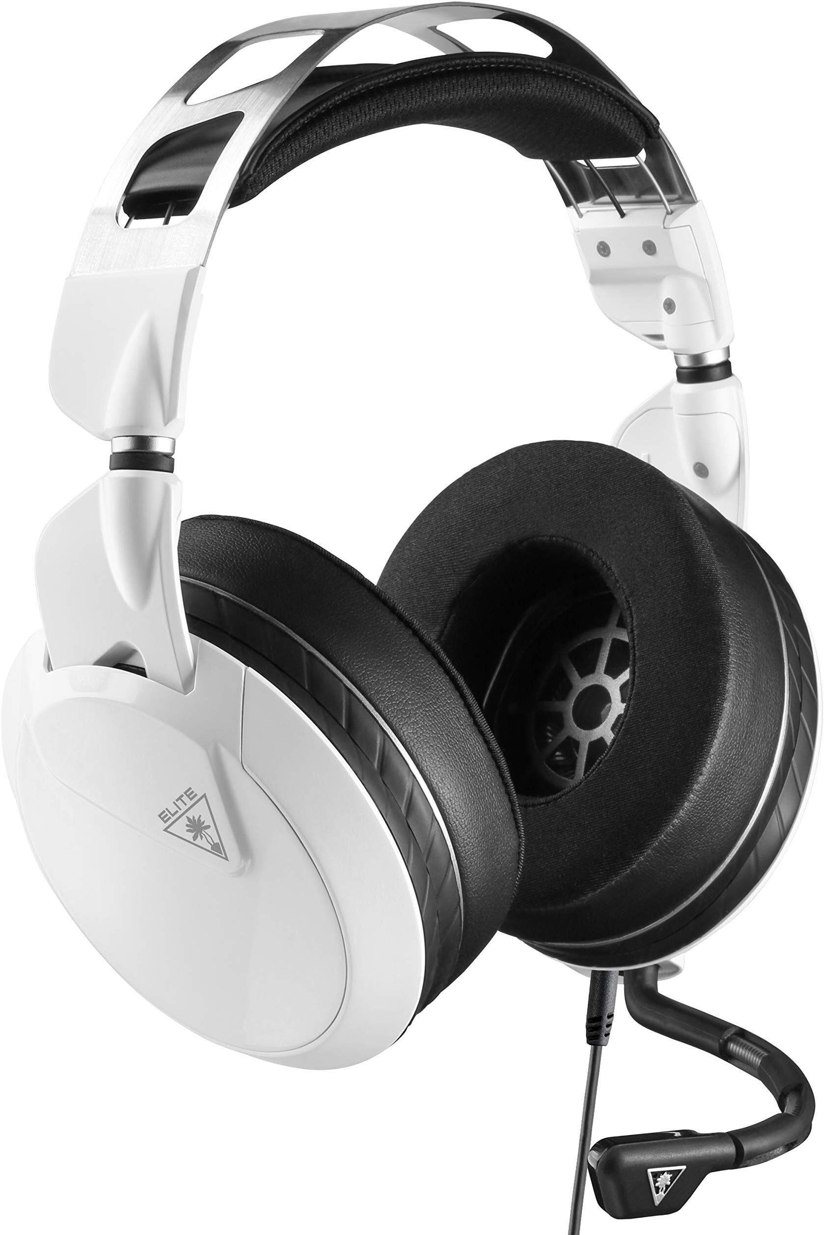 Turtle BeachElite Pro 2 Performance Gaming Headset for PC & Mobile with 3.5mm, Xbox Series X, Xbox Series S, Xbox One, PS5, PS4, PlayStation, Nintendo Switch – 50mm Speakers, Metal Headband - White