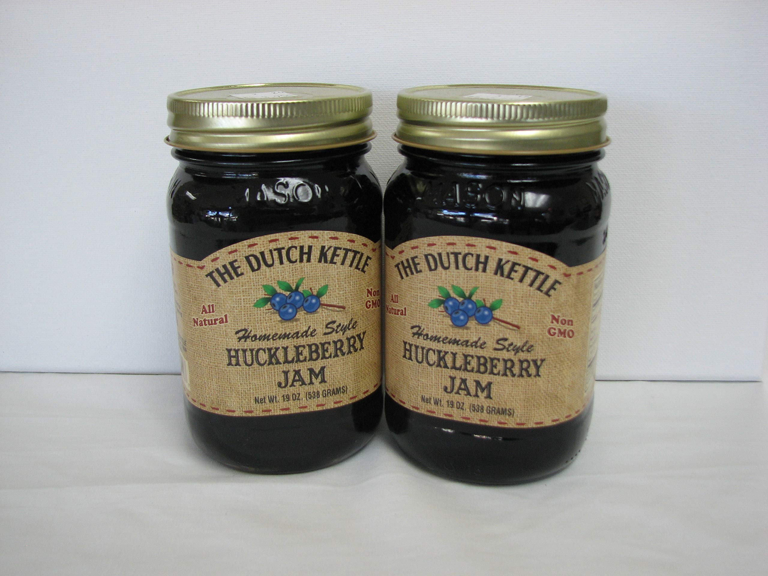 The Dutch Kettle Huckleberry Jam 2- 19 0z jars