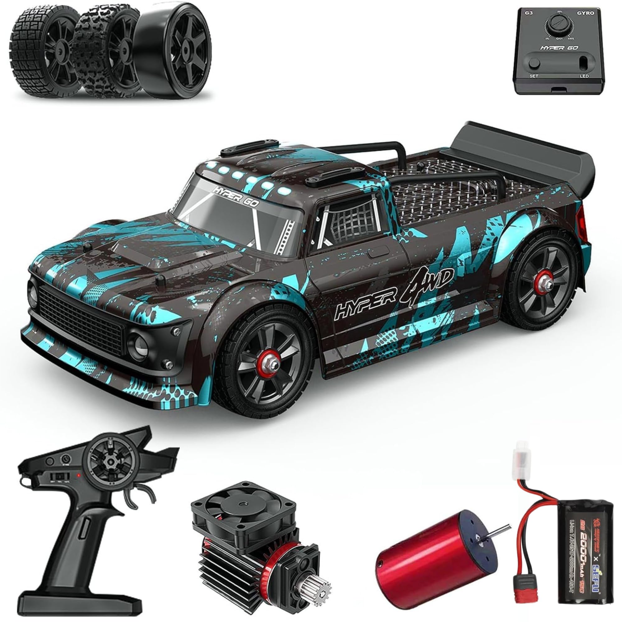 SpeedywheelsMJX Hyper Go 14301 1/14 RC Car Brushless 2.4G Remote Control 4WD Off-Road Vehicle High Speed RC Cars, Toys for Adults, Fast RC Cars Drift for Adults.