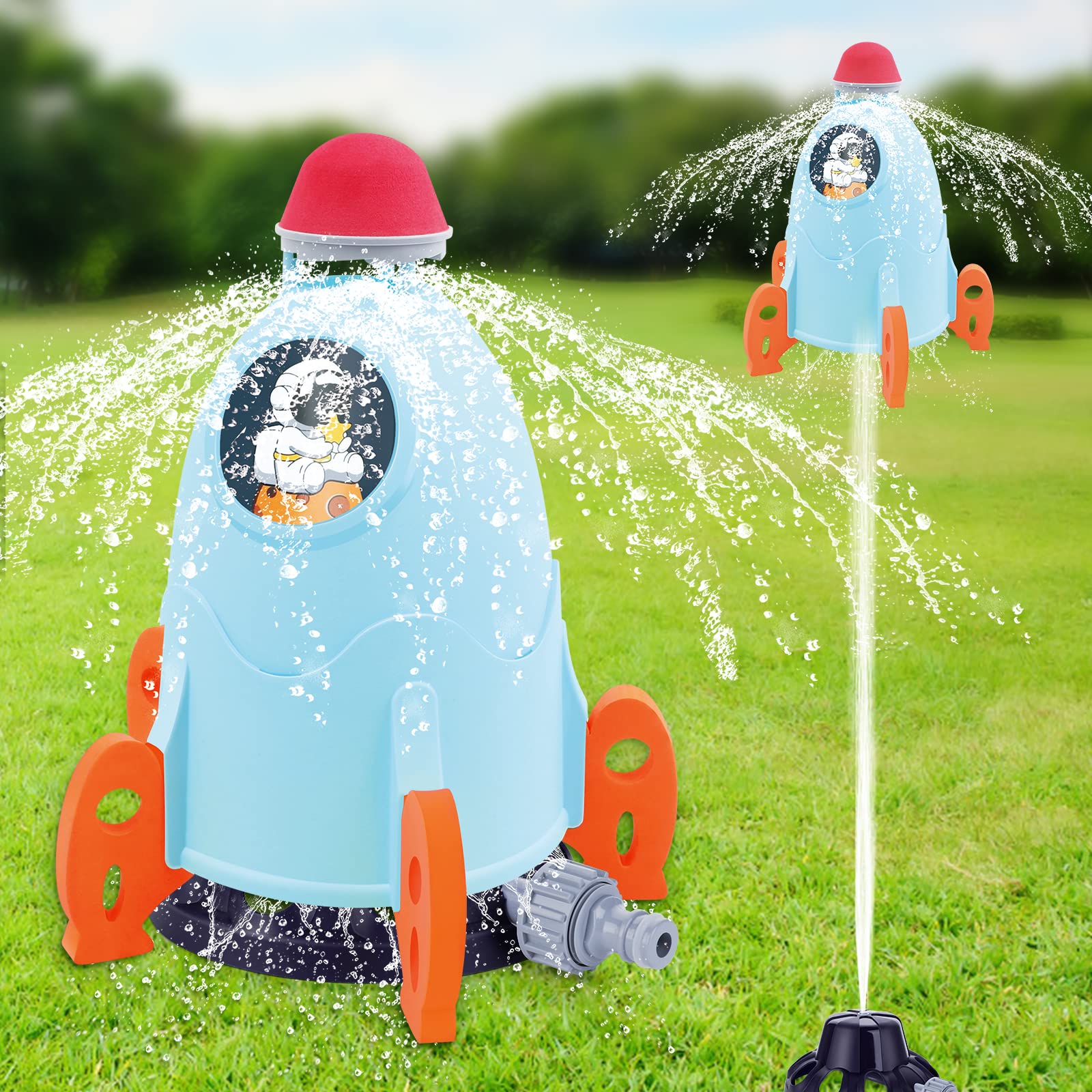 Sprinkler for Kids | Hydro Launch Water Rocket Toys | Summer Garden Outdoor Water Spray Toys for Kids Toddler | Fun Gift for 3+Years Old Kids