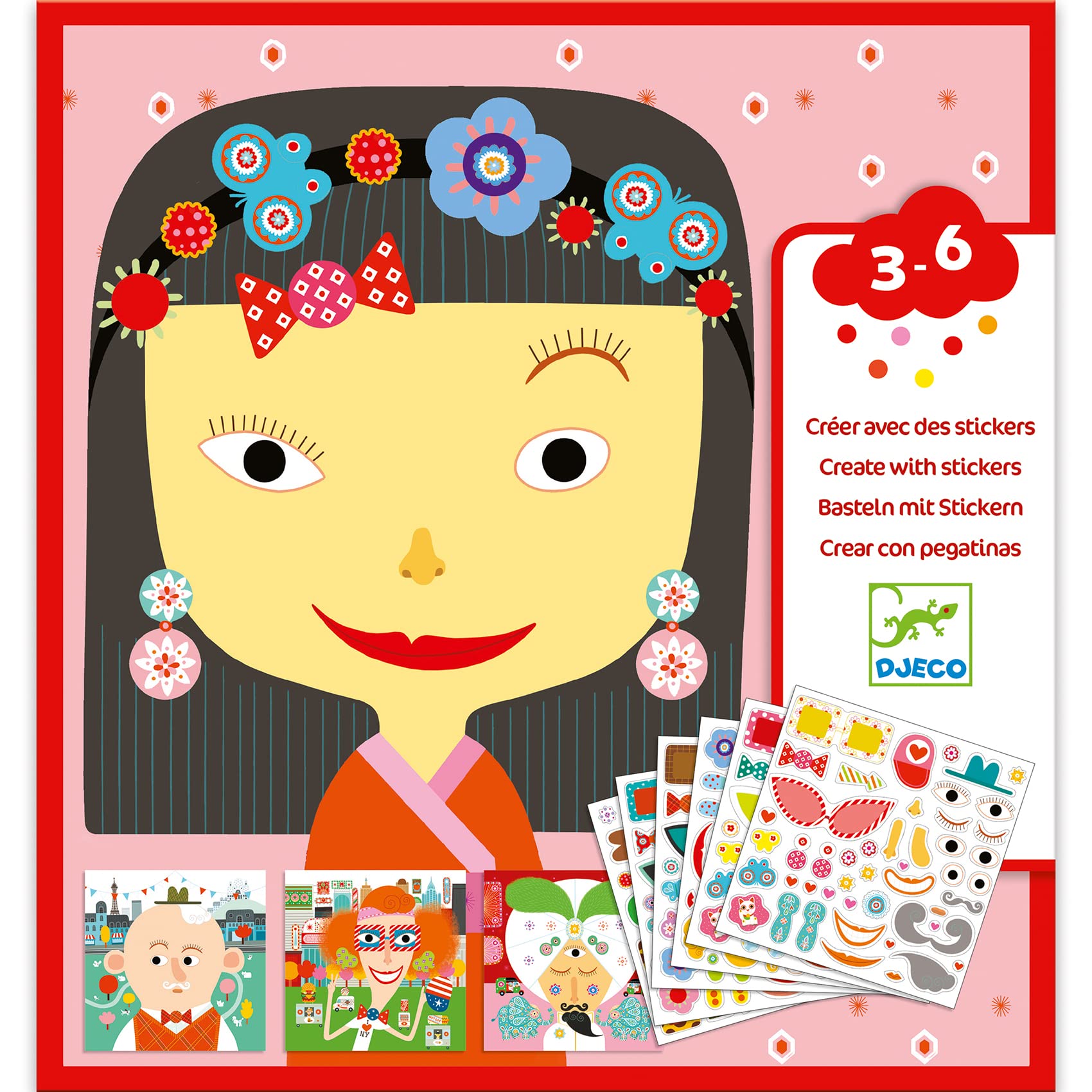 DJECOMake a Face Sticker Kit, Mixed