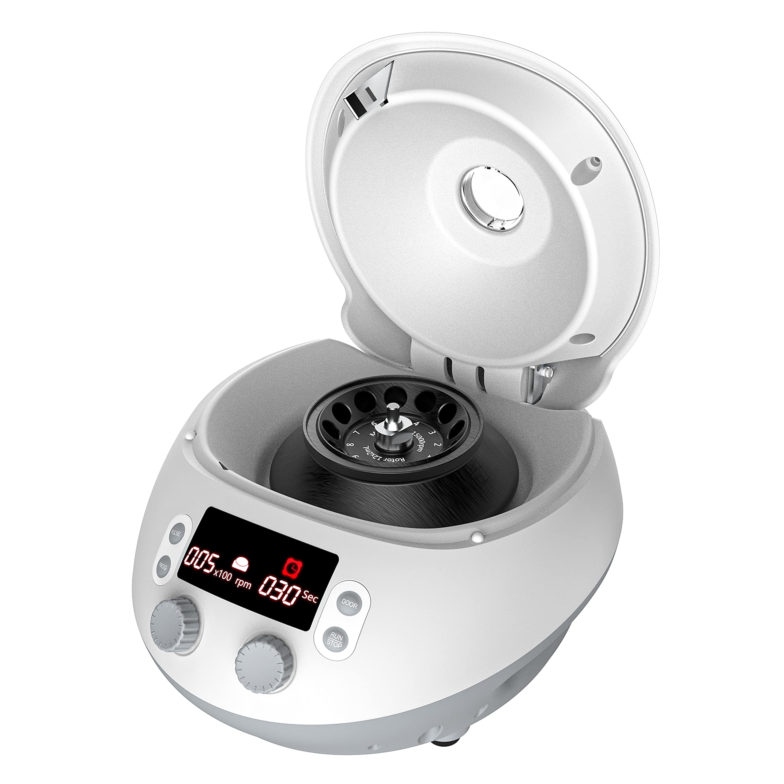 4E's USA High Speed Micro Centrifuge - Benchtop Centrifuge 500 to 15000 RPM Speed with 15100xg RCF, Lab Benchtop Centrifuge Machine with 12-Tube Rotor for 0.2ml/0.5ml/1.5ml/2ml